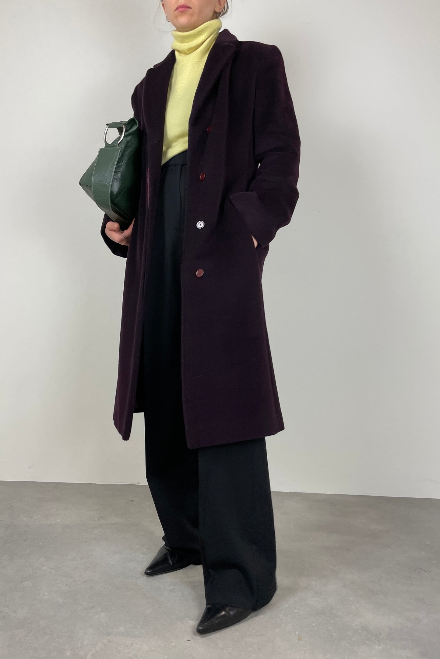Wool and mohair soft coat