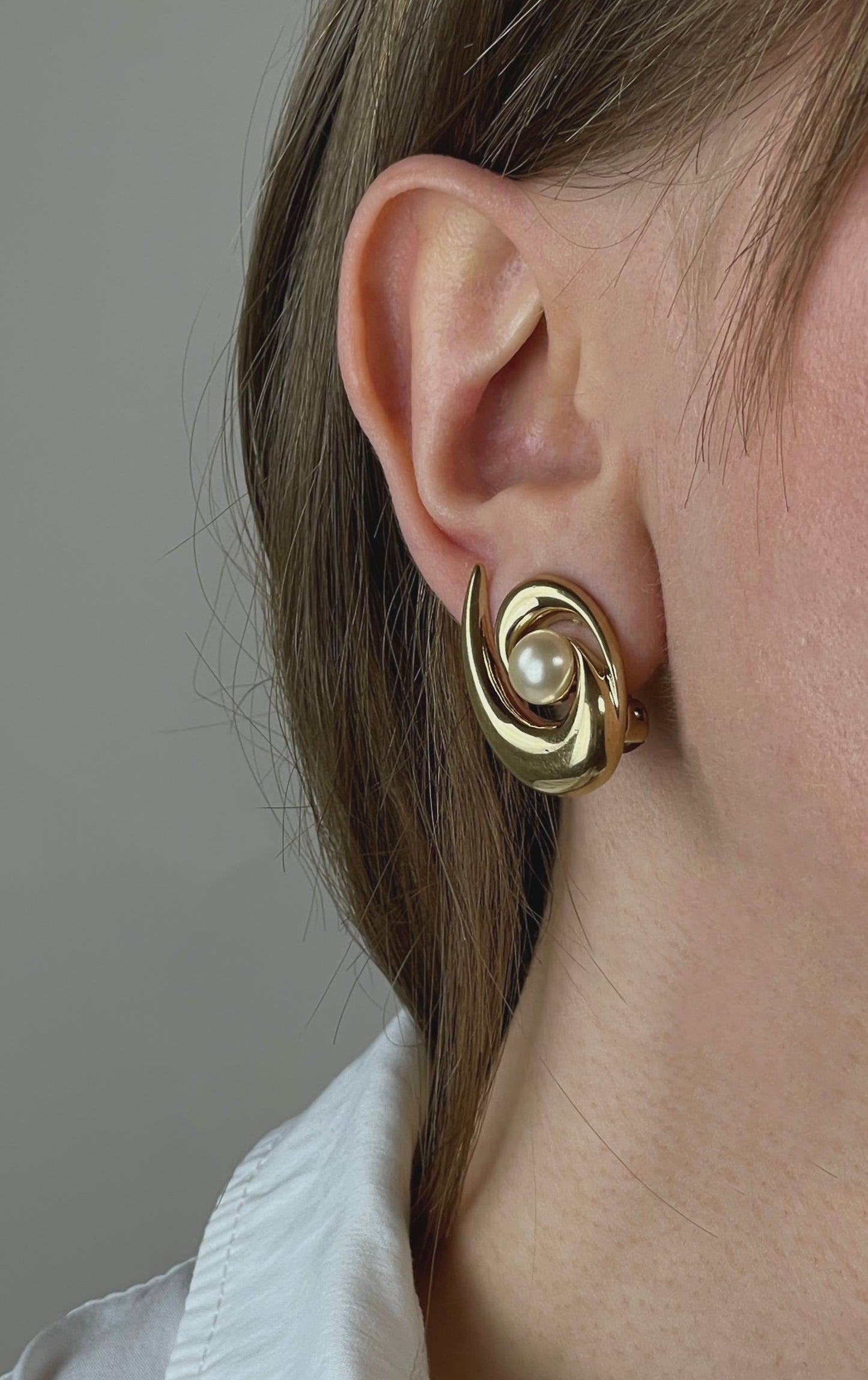 Orecchini vintage con perla