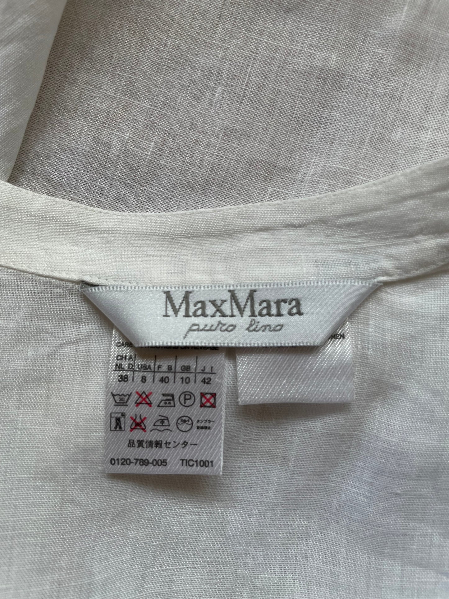 Top MAX MARA incrociato in puro lino