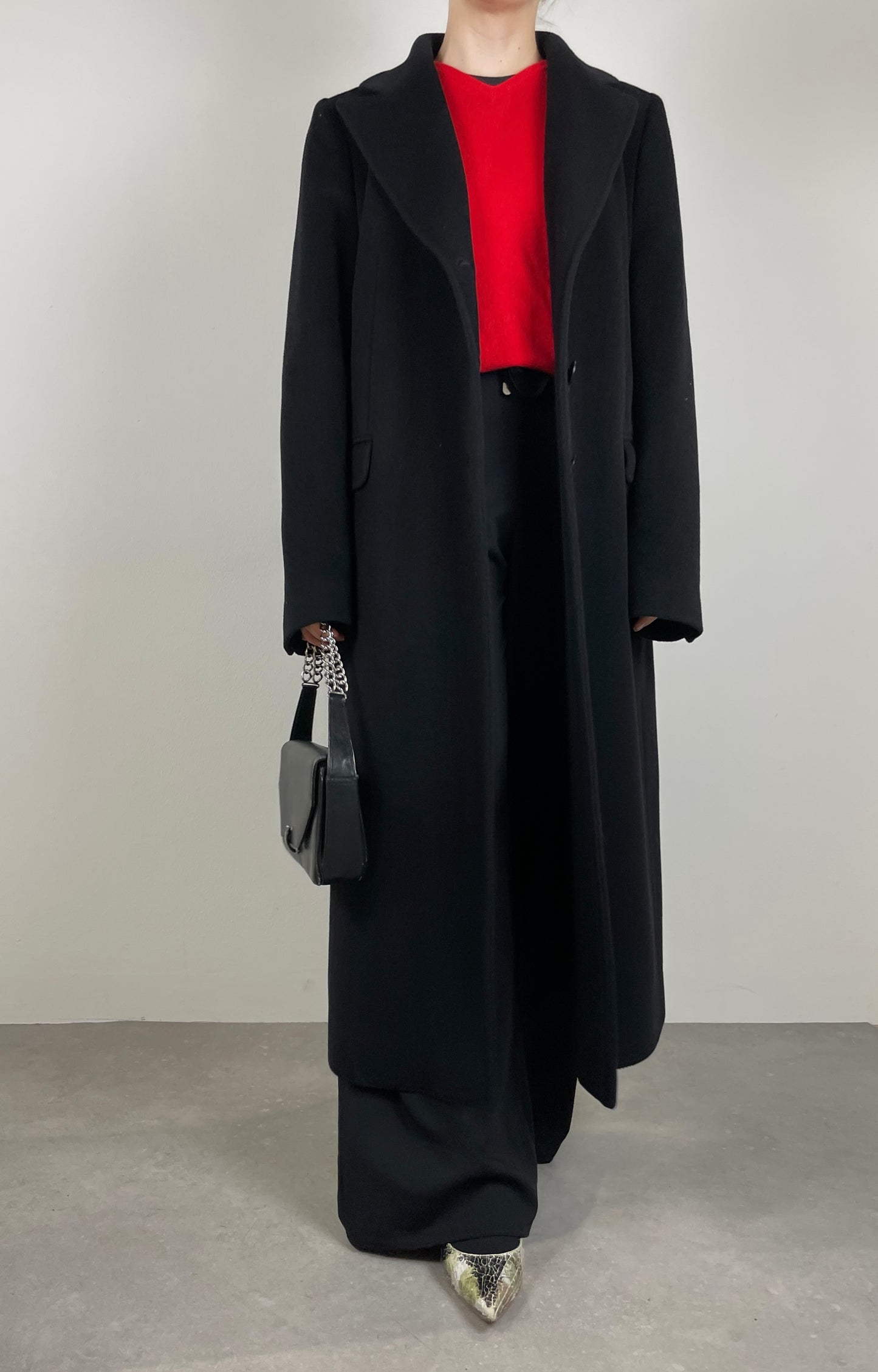 Wool black coat