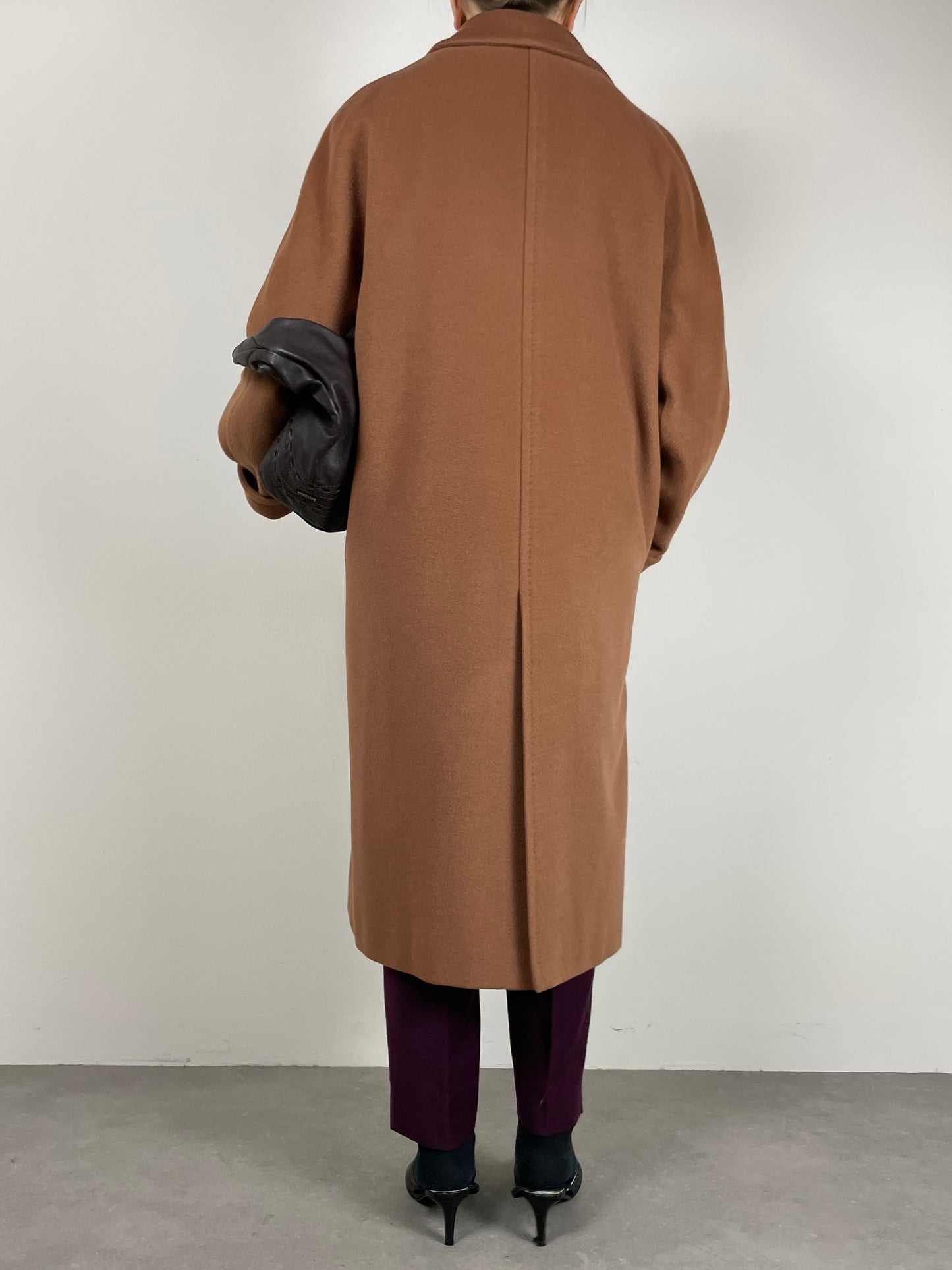 Cappotto in lana, angora e cashmere