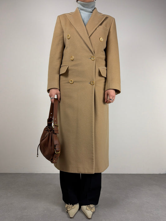 Cappotto in 100% cashmere a doppiopetto made in Italy