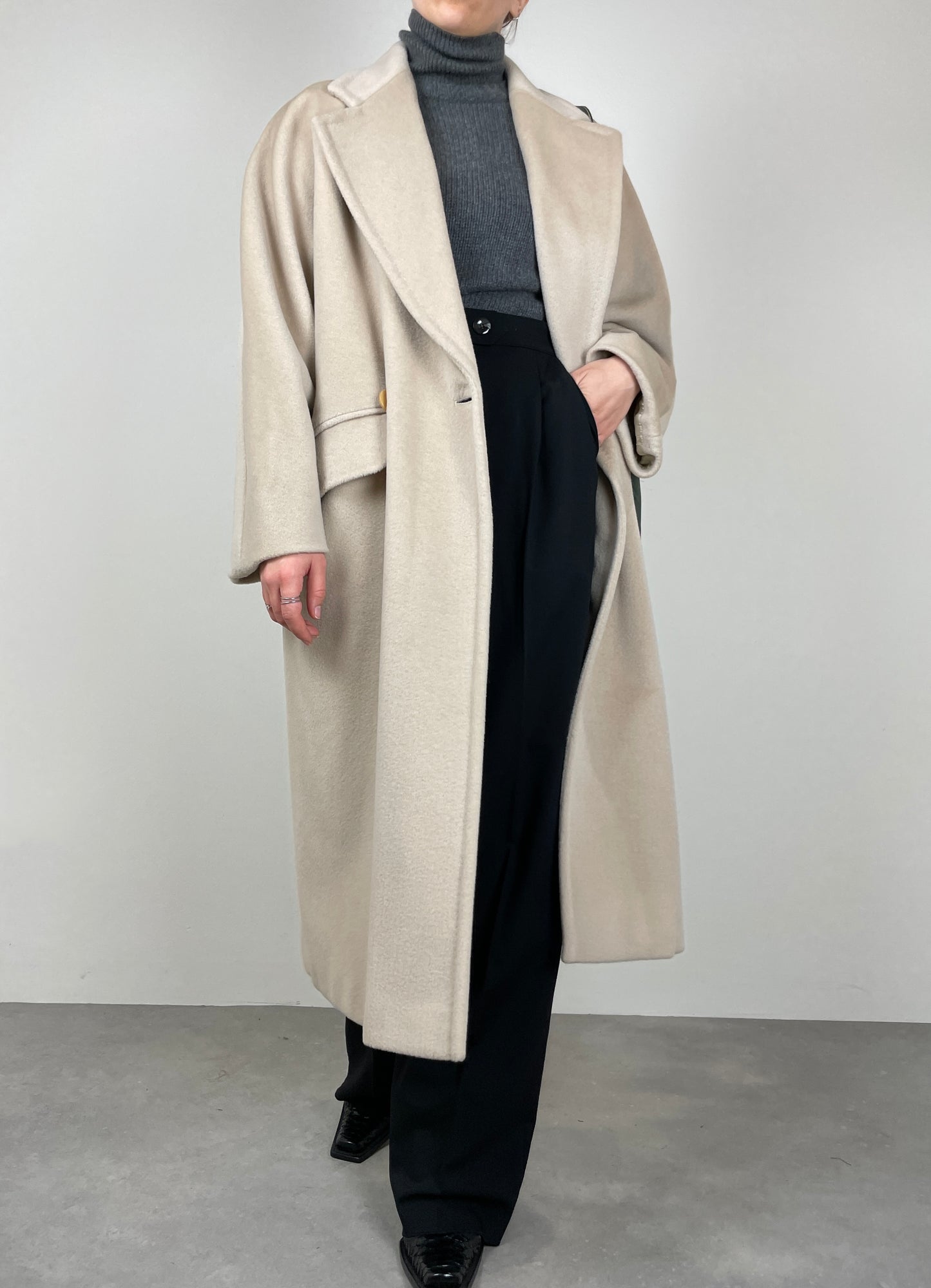 Ivory wool coat