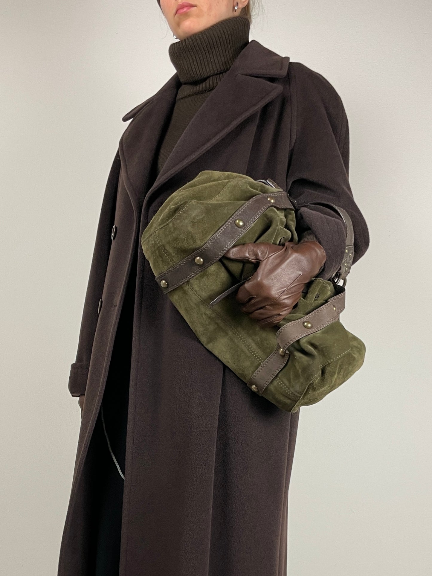 Coccinelle borsa in pelle scamosciata