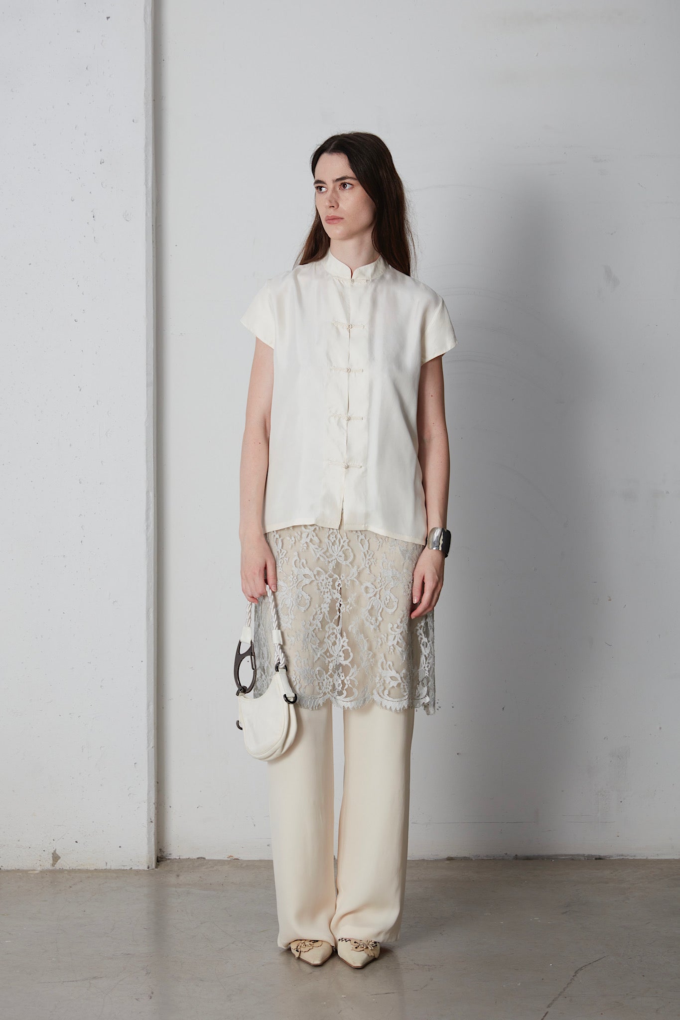 Blusa Ralph Lauren stile asiatico in pura seta