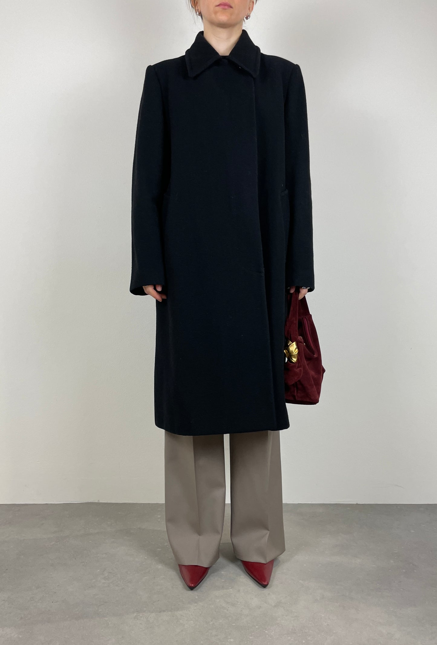 Black wool coat