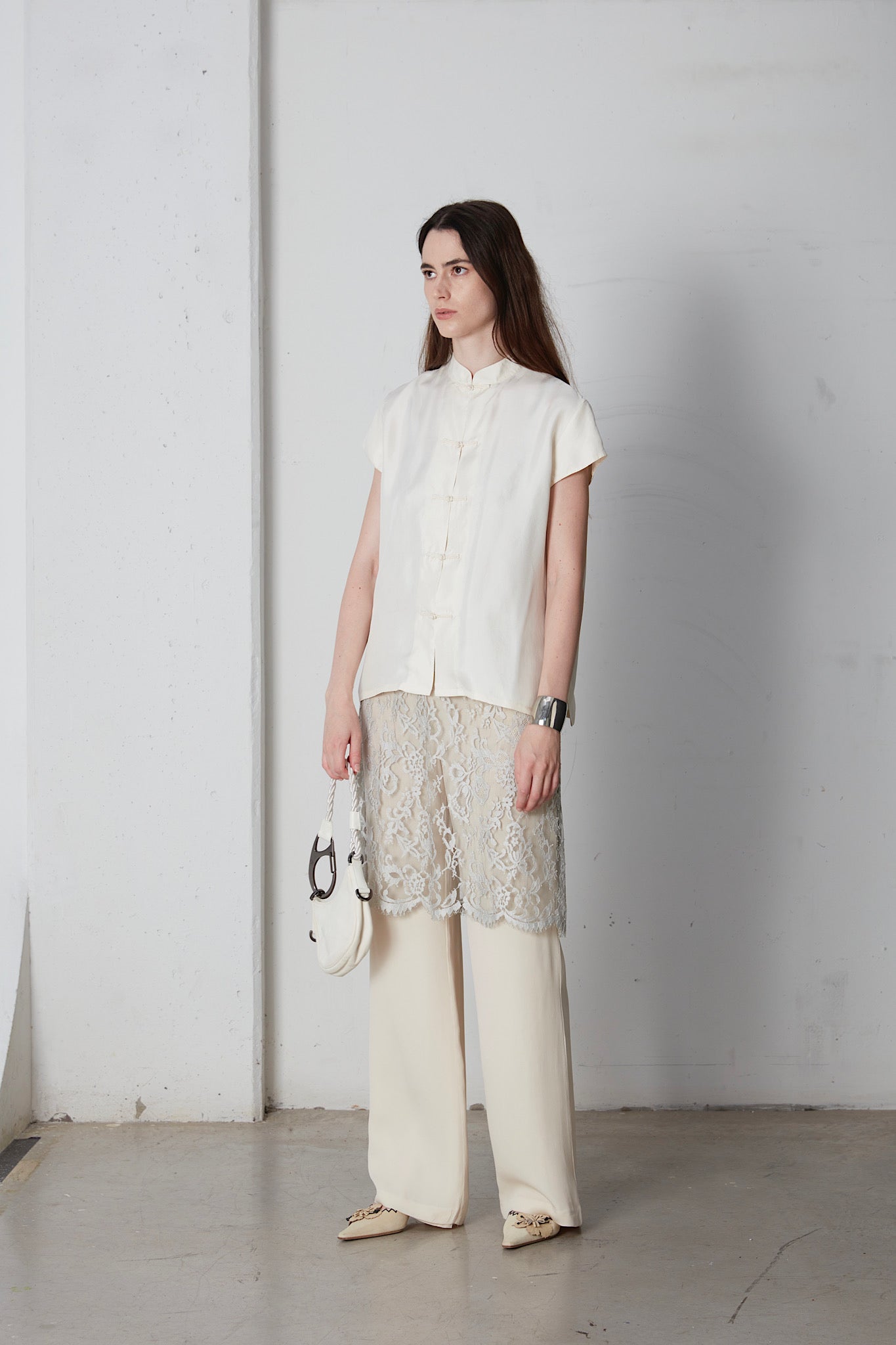 Pantalone vintage in pura seta