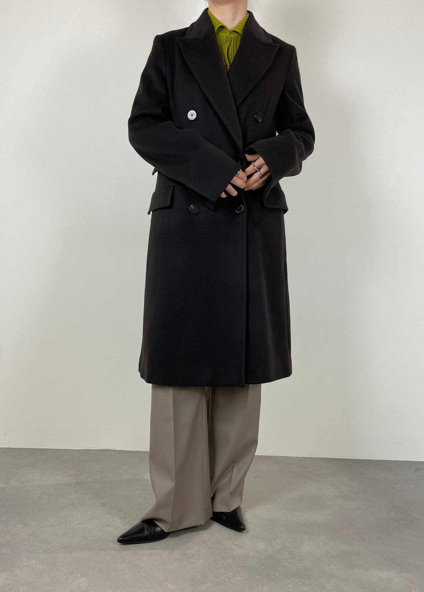 Brown virgin wool coat