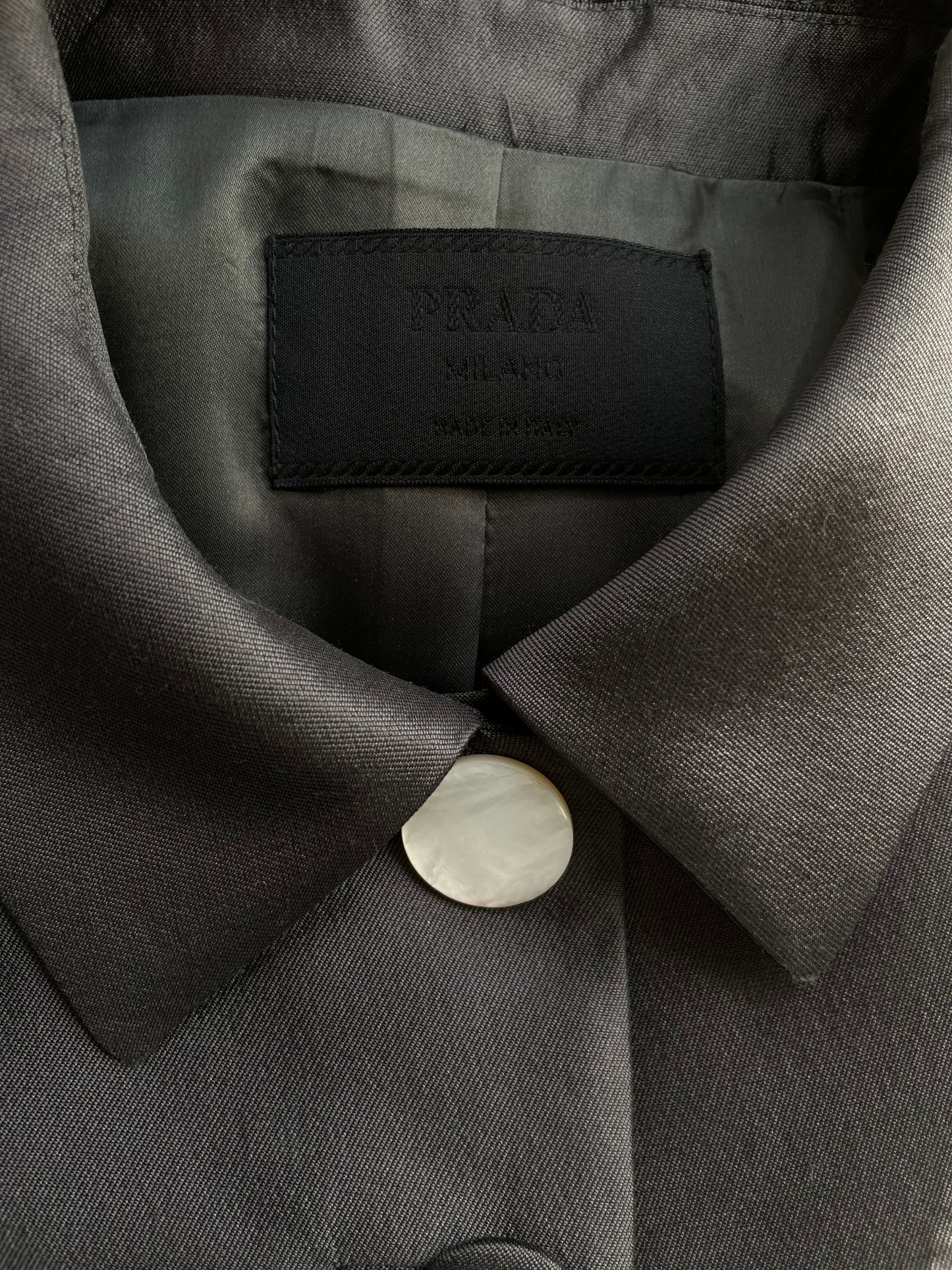 PRADA giacca in lana e seta