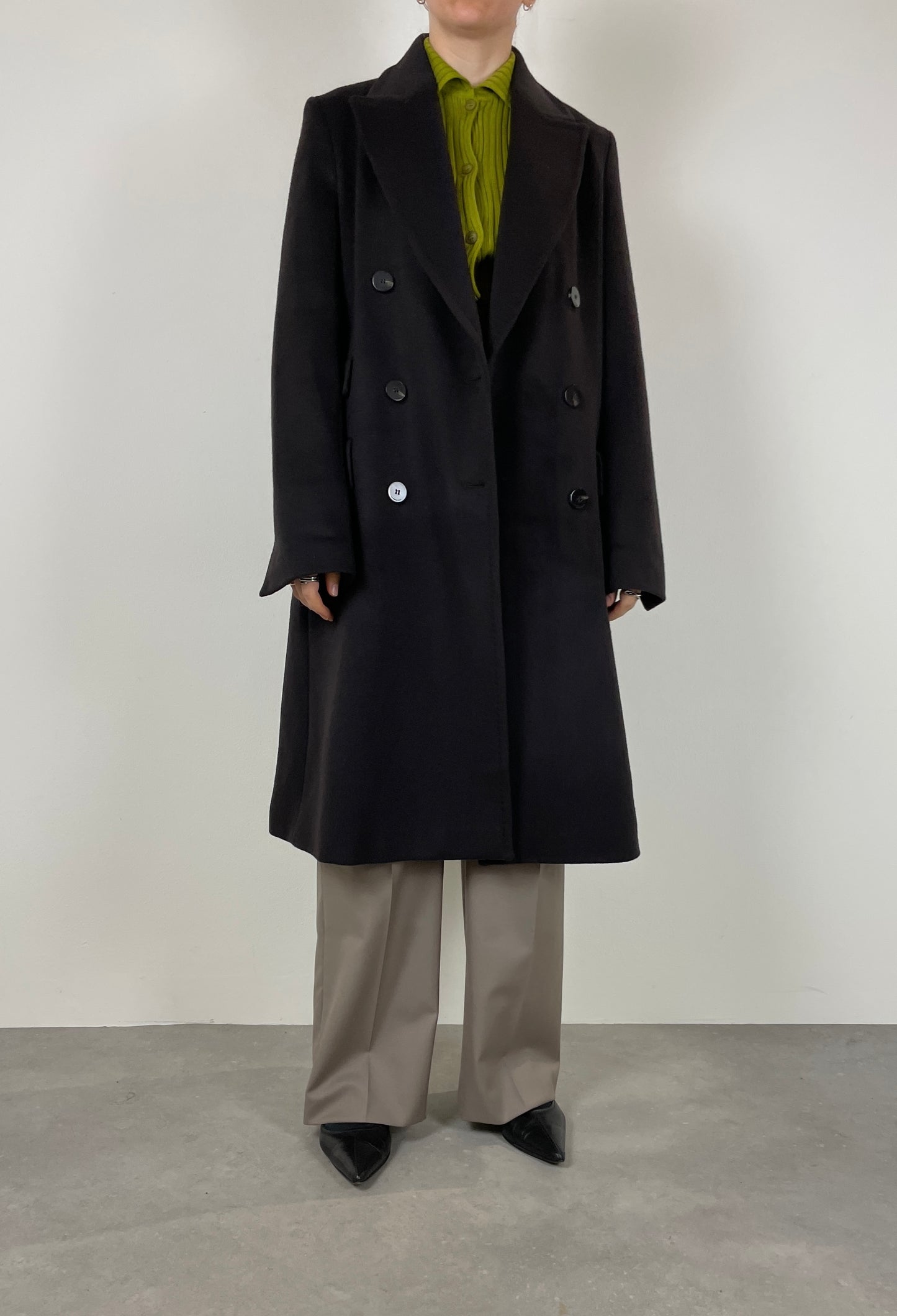 Brown virgin wool coat