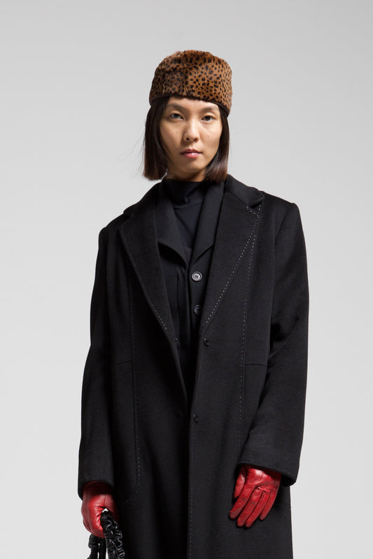 Cappotto in baby alpaca e lana superfine