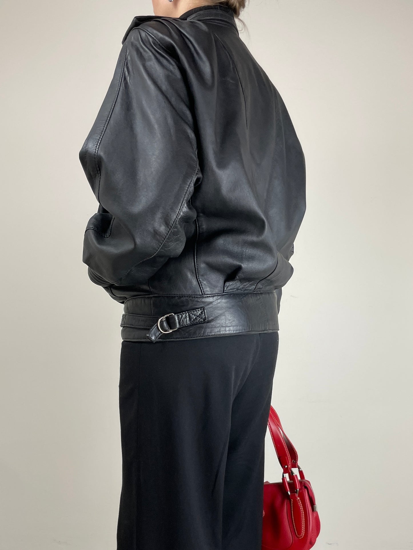 Bomber vintage in vera pelle