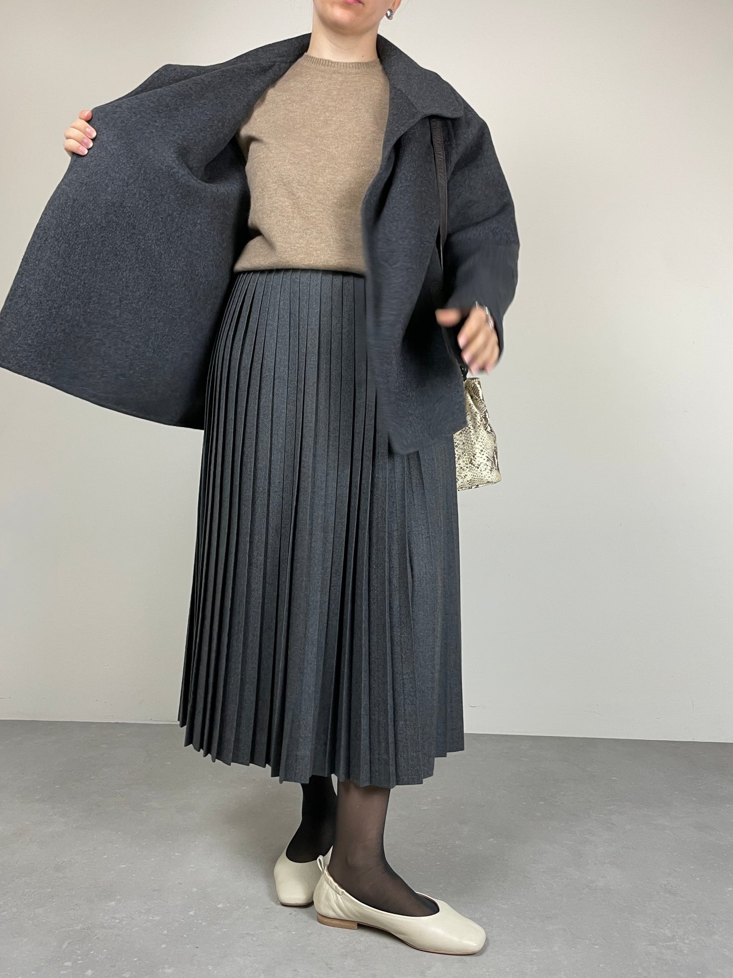 MAX MARA giacca in drap di lana e angora doppiato