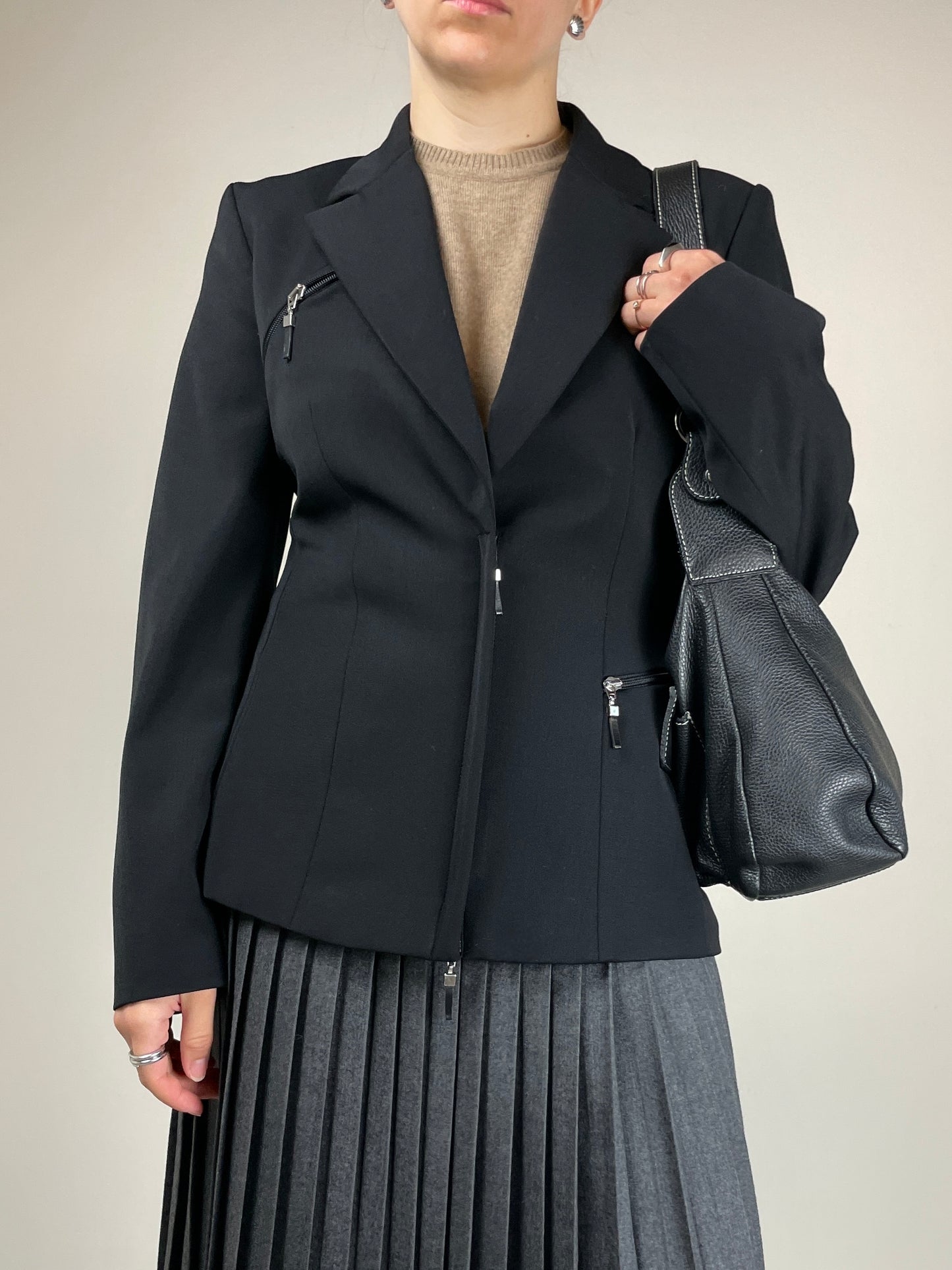 Blazer Montana in misto lana con zip