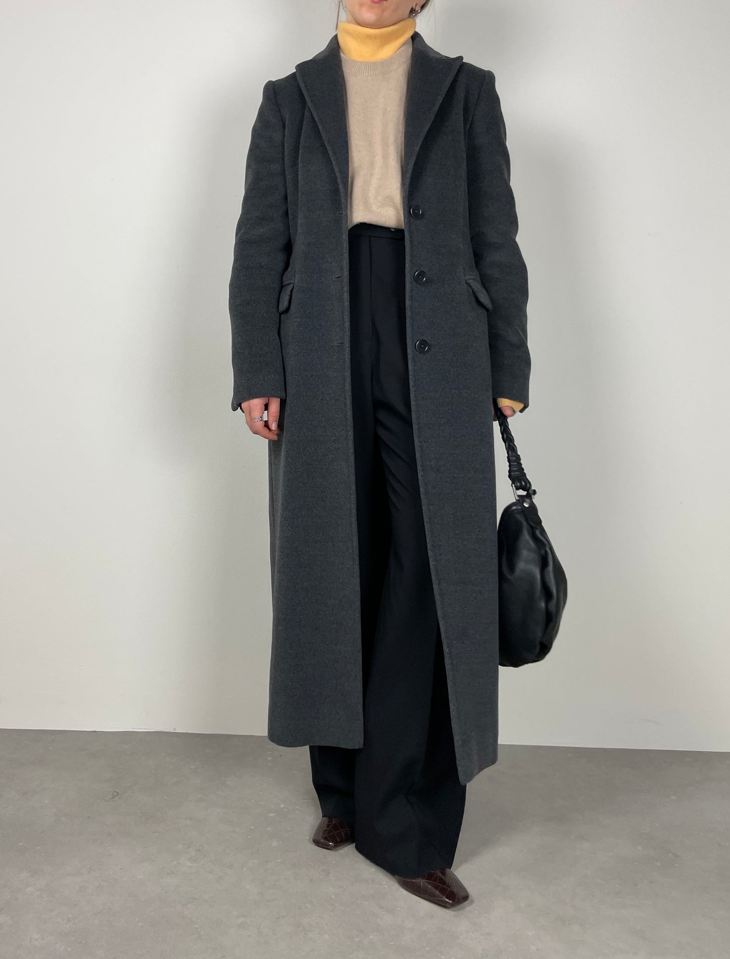 Grey wool coat
