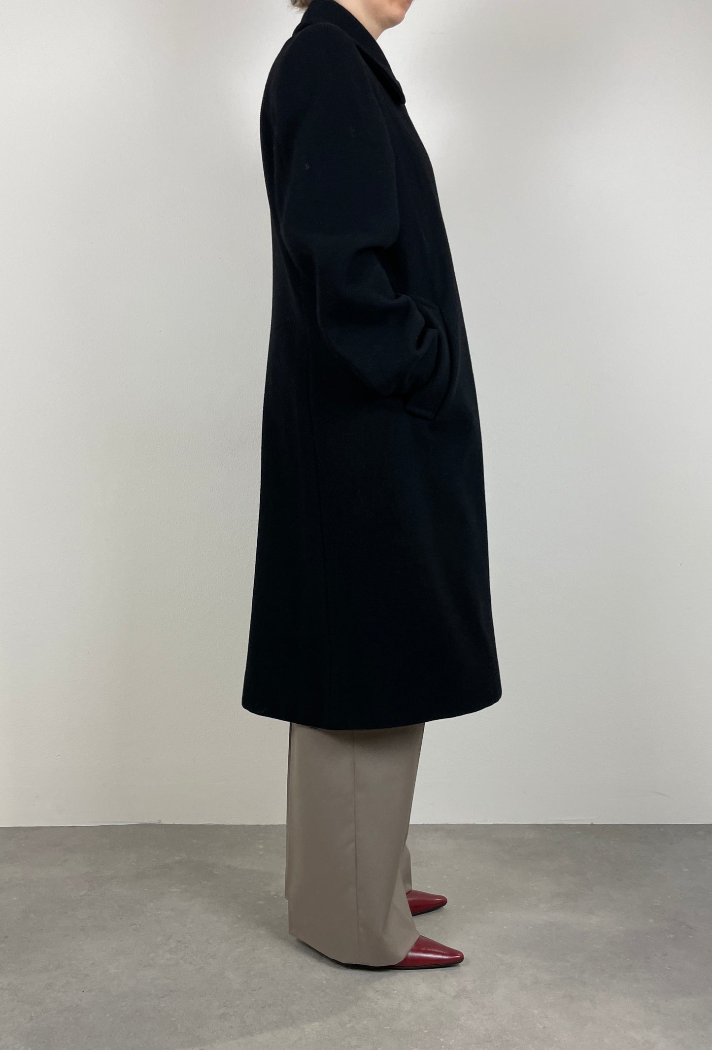 Black wool coat