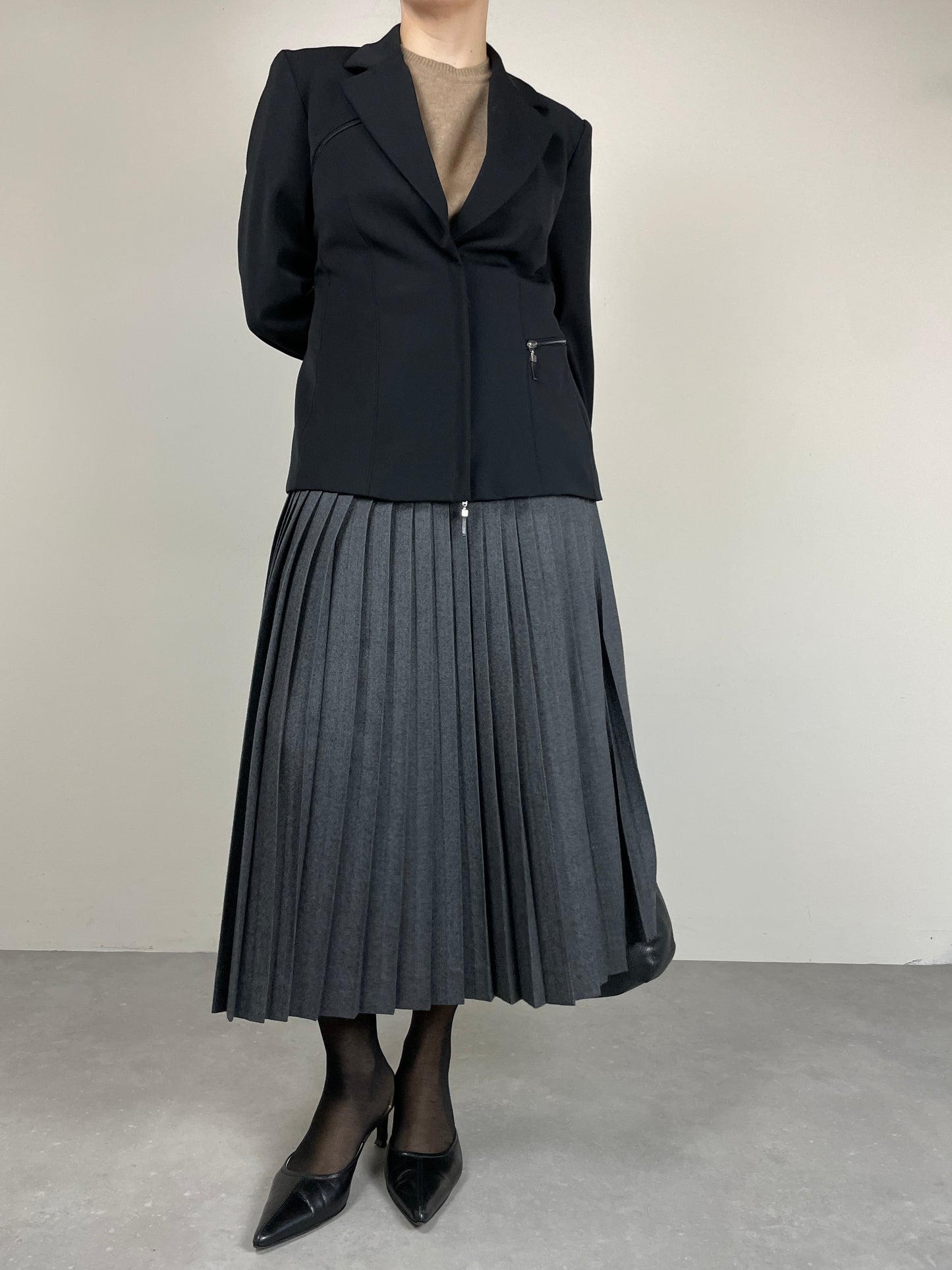 Blazer Montana in misto lana con zip