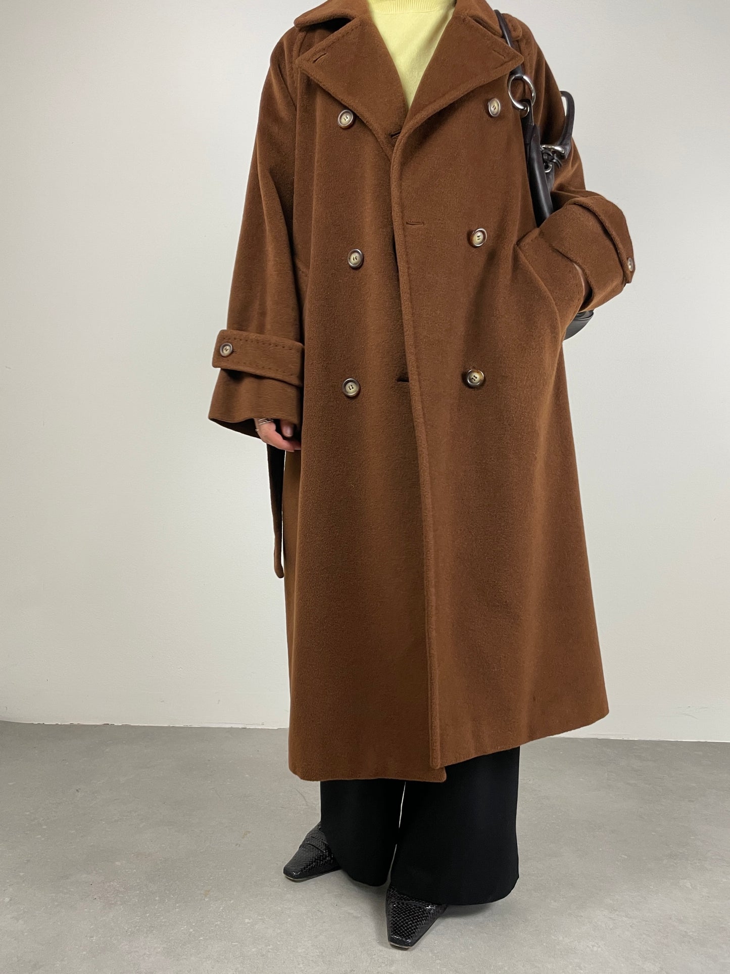 MAX MARA cappotto marrone cioccolato