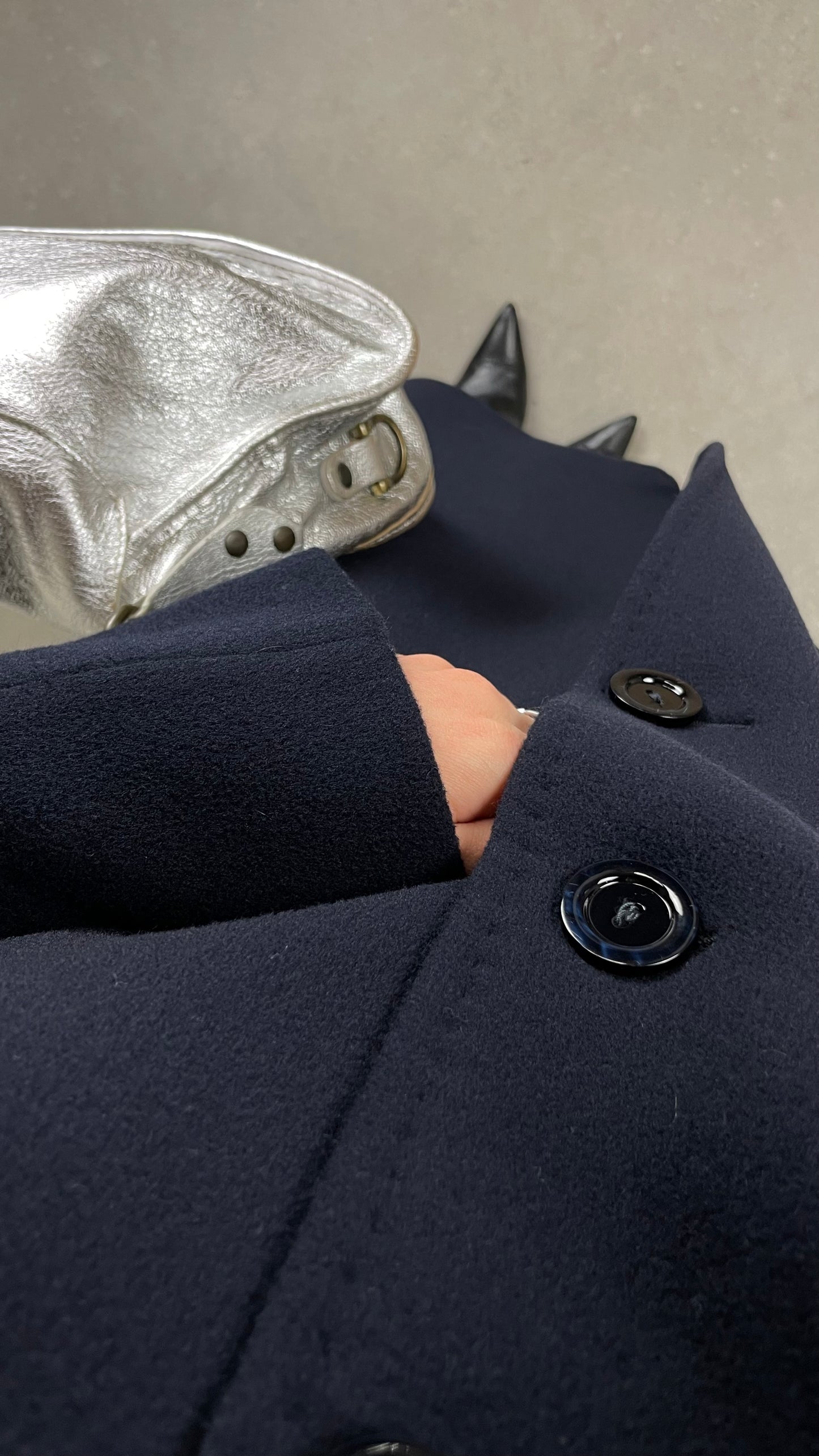 Cappotto Cinzia Rocca in pura lana vergine blu