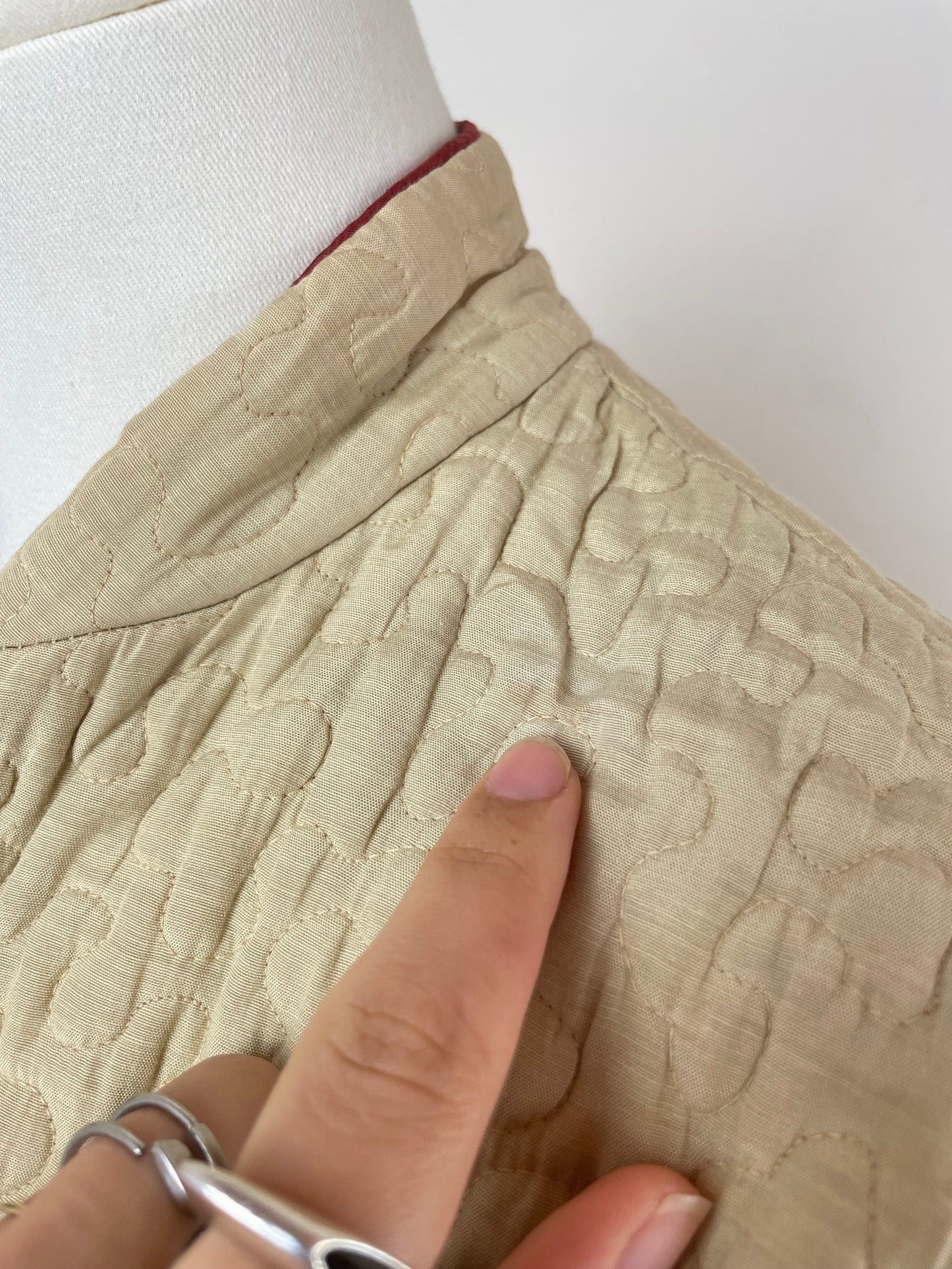 Piumino vintage in seta e cotone double face