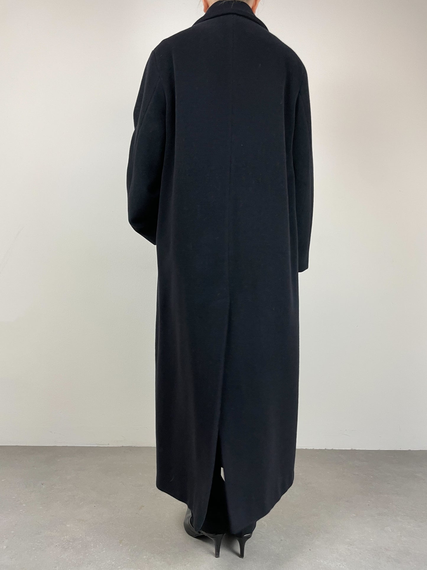 Cappotto nero Made in Italy in lana