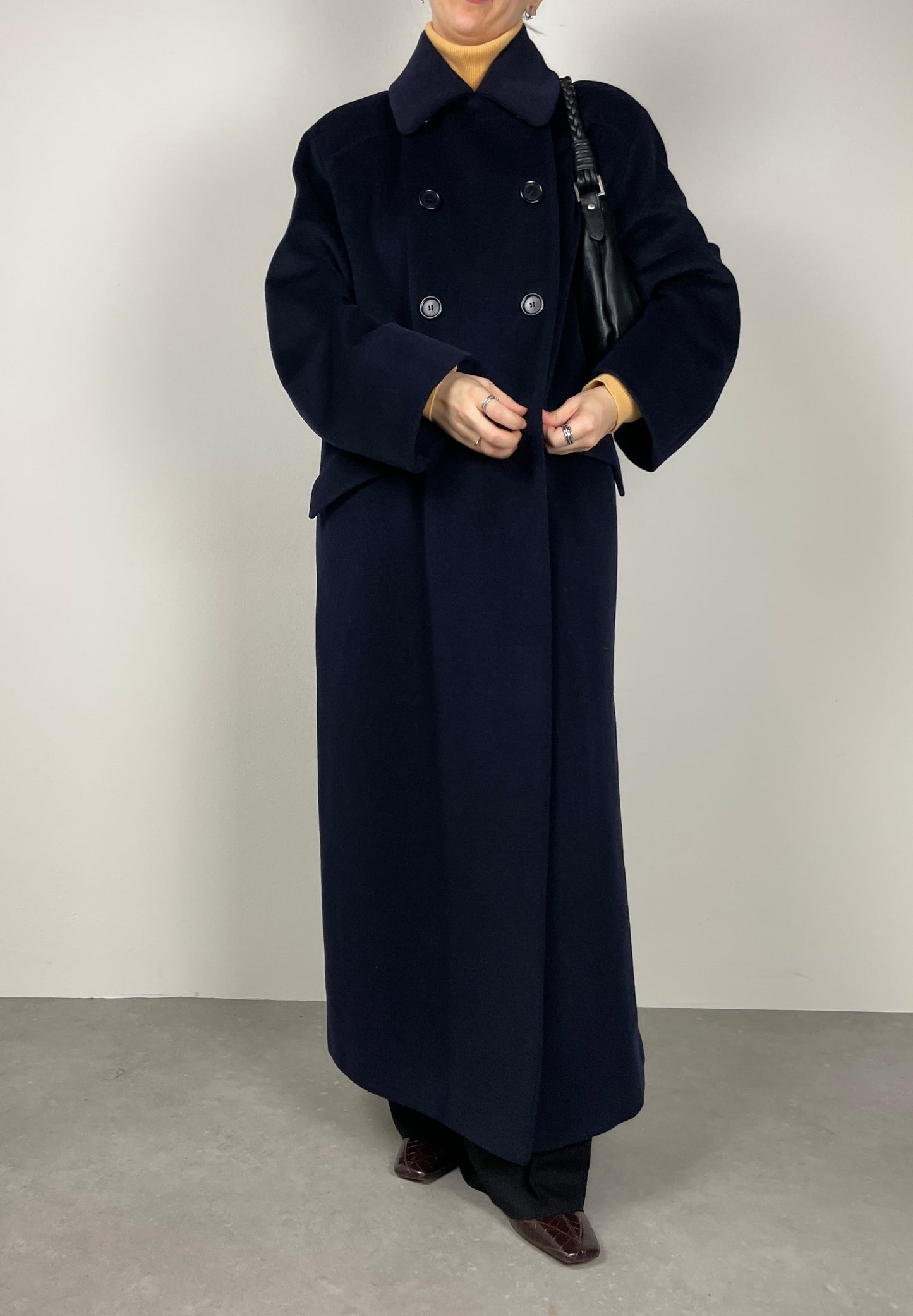 Blue Wool and cashmere new old stock coat