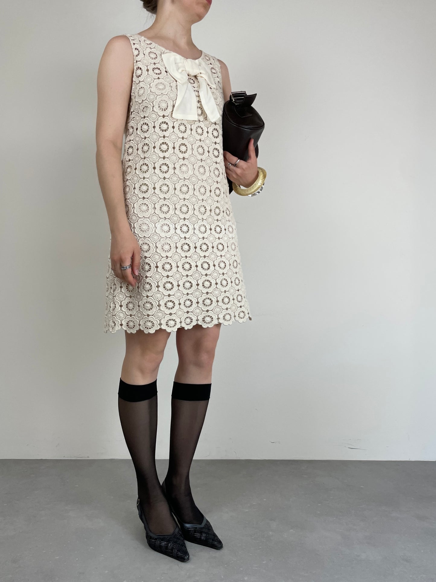 Abito Moschino Cheap And Chic in cotone macramé