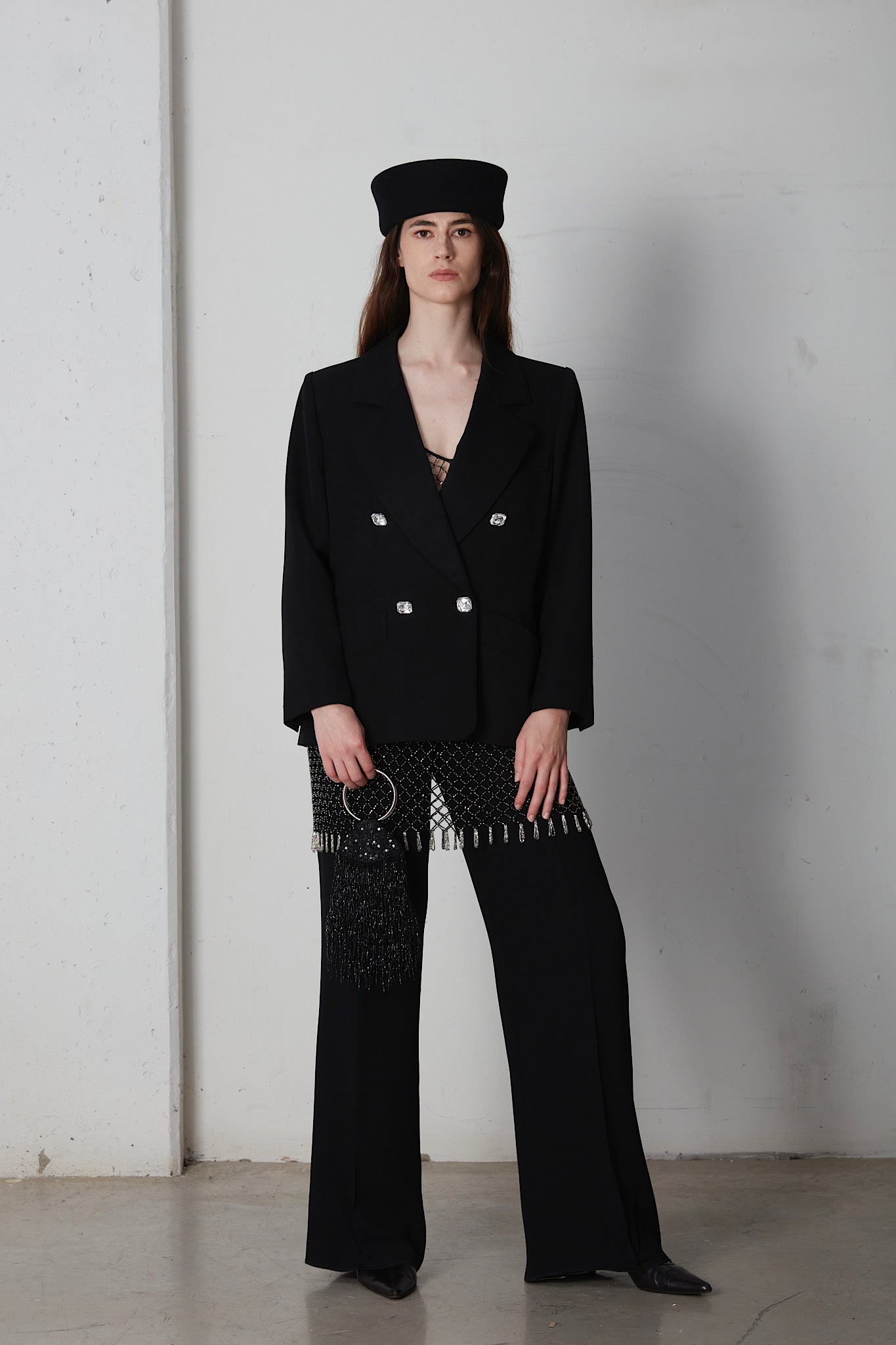Yves Saint Laurent Blazer smoking con bottoni gioiello