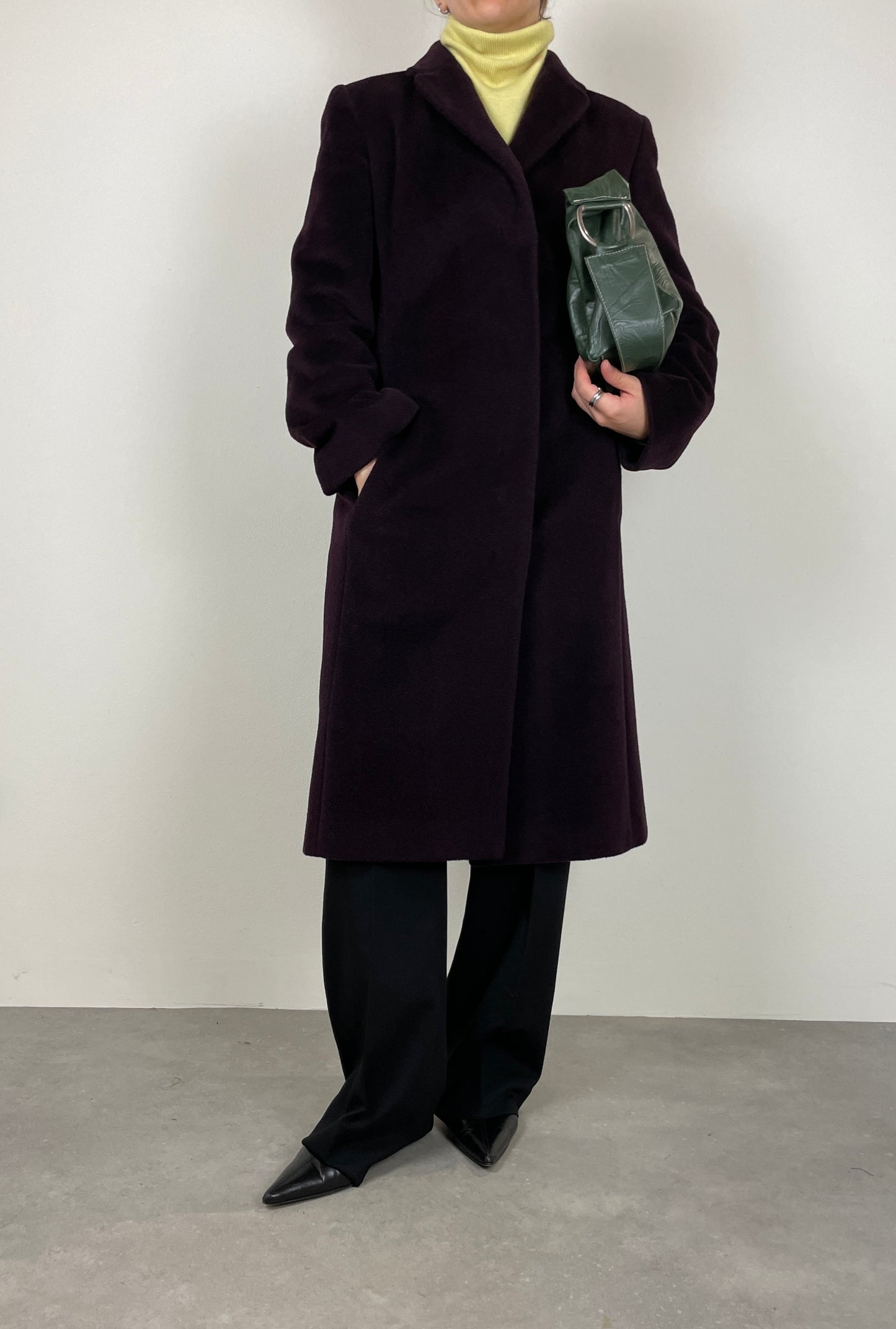 Wool and mohair soft coat