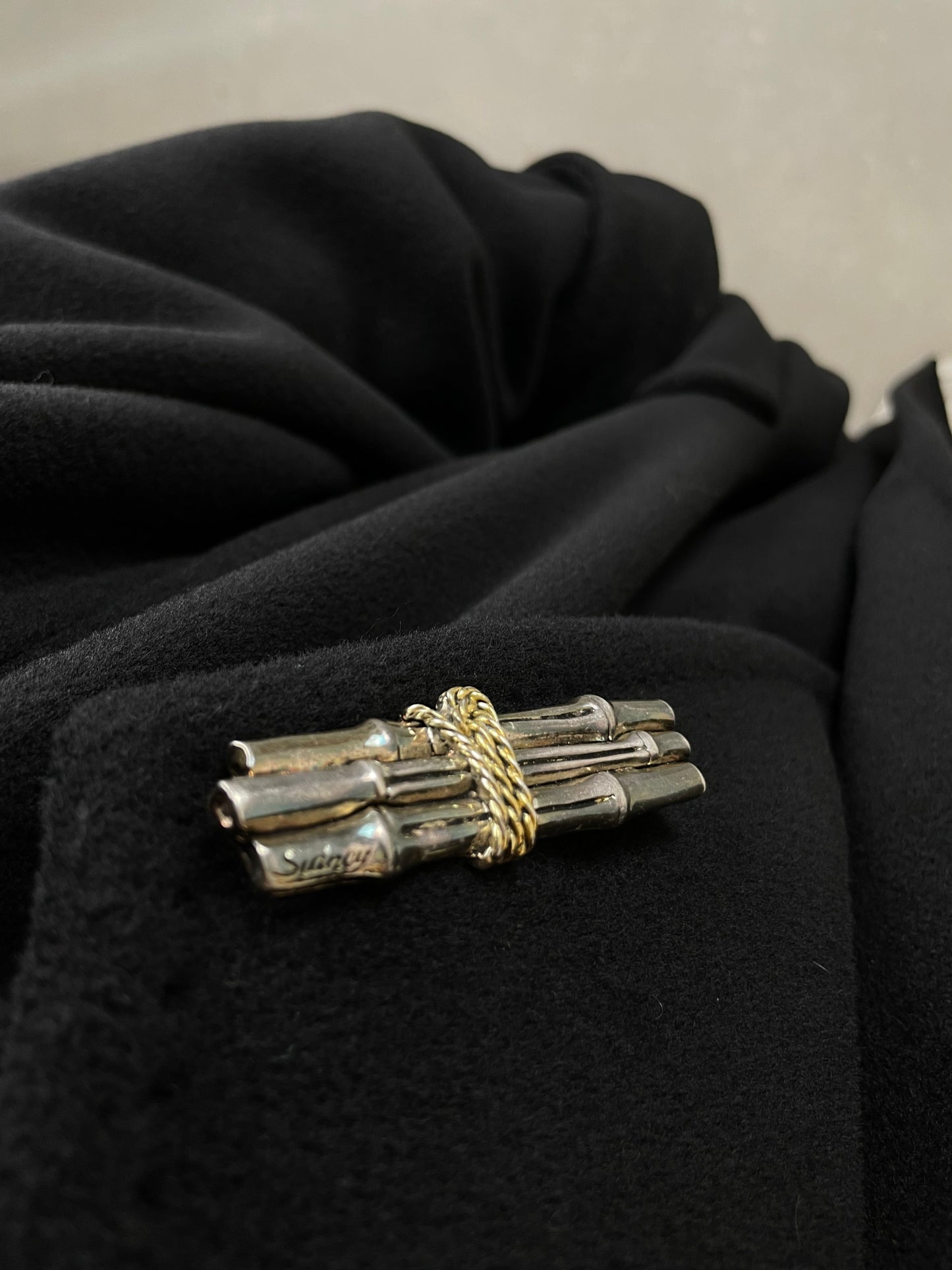 Bamboo vintage brooch