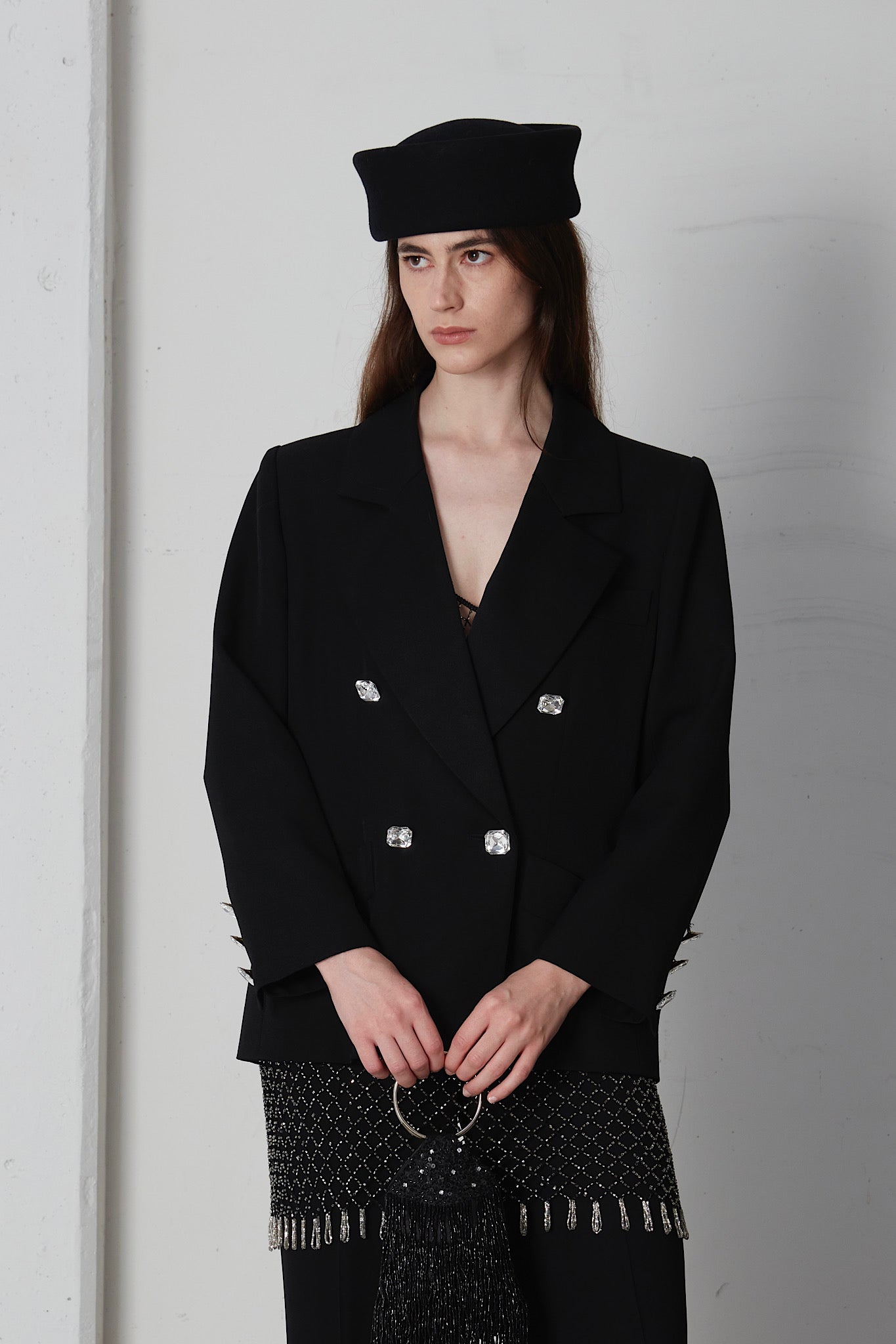 Yves Saint Laurent Blazer smoking con bottoni gioiello