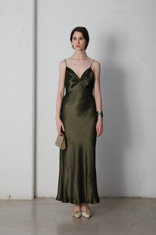 Abito vintage dal taglio in sbieco con schiena scoperta