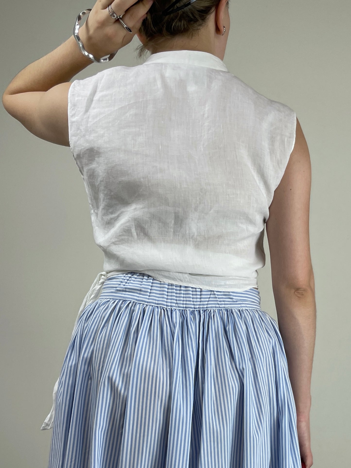 Top MAX MARA incrociato in puro lino