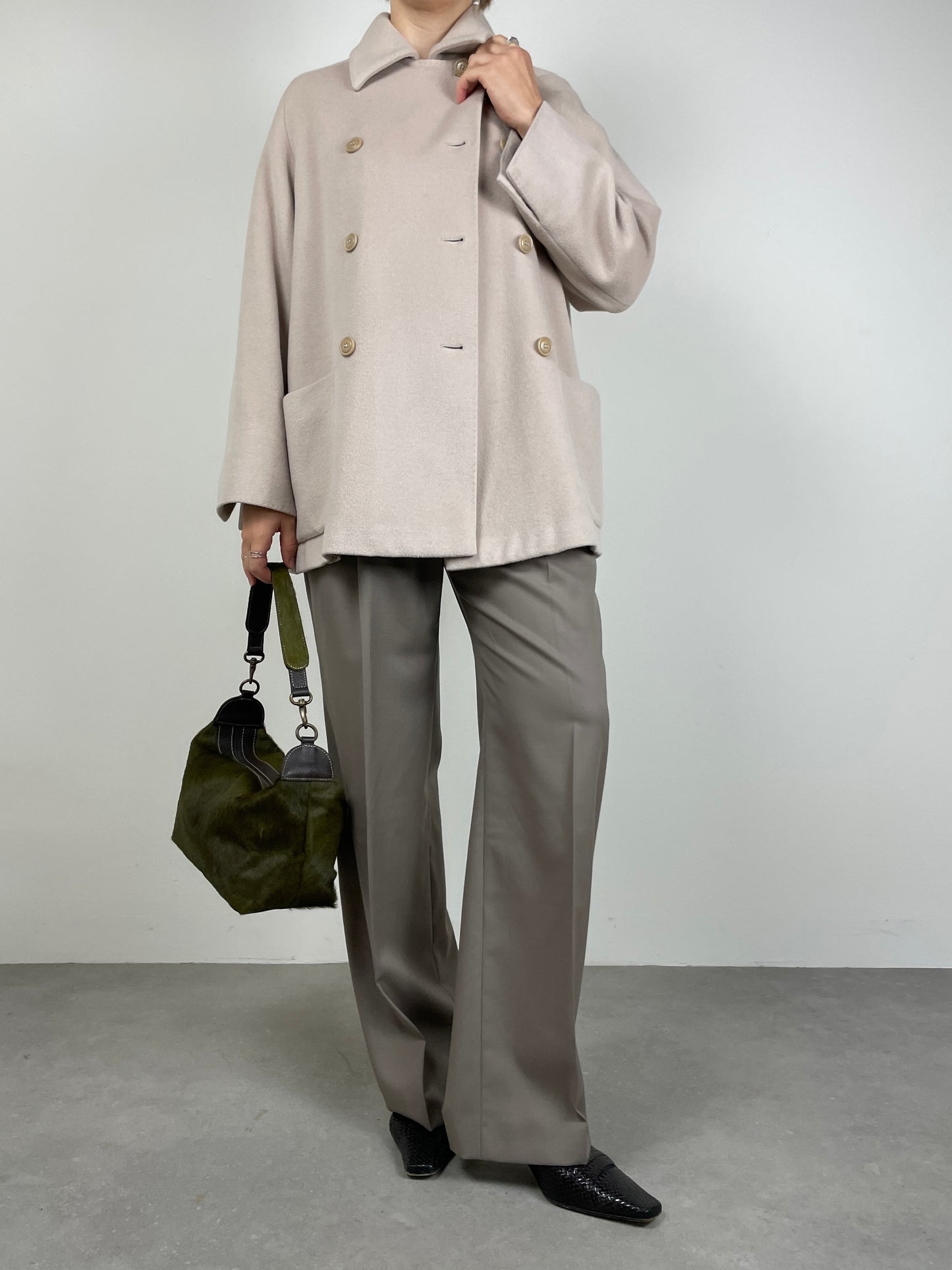 MAX MARA caban in Lana, angora e cashmere