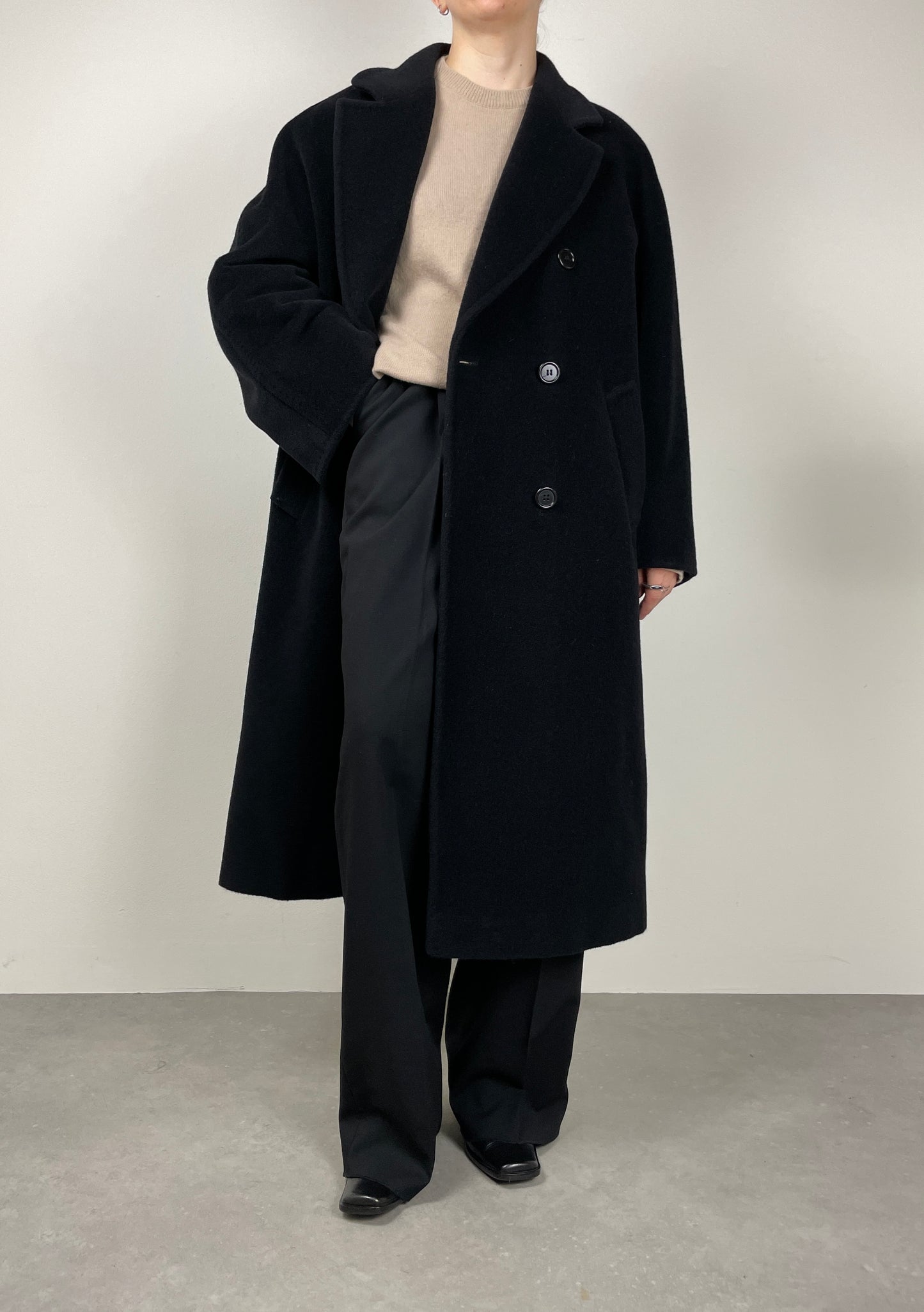 Black wool coat