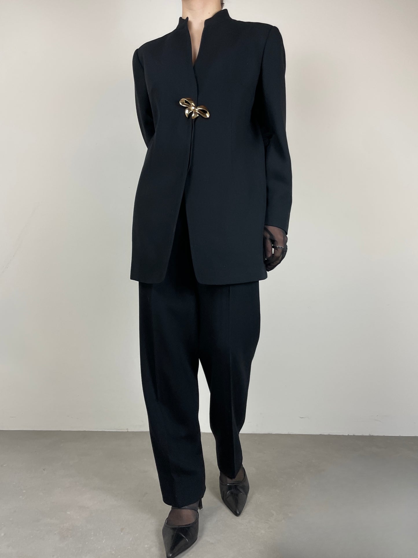 Completo vintage Armani in lana nera