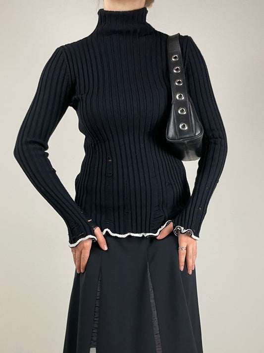 Maglione Jean Paul Gaultier effetto distressed