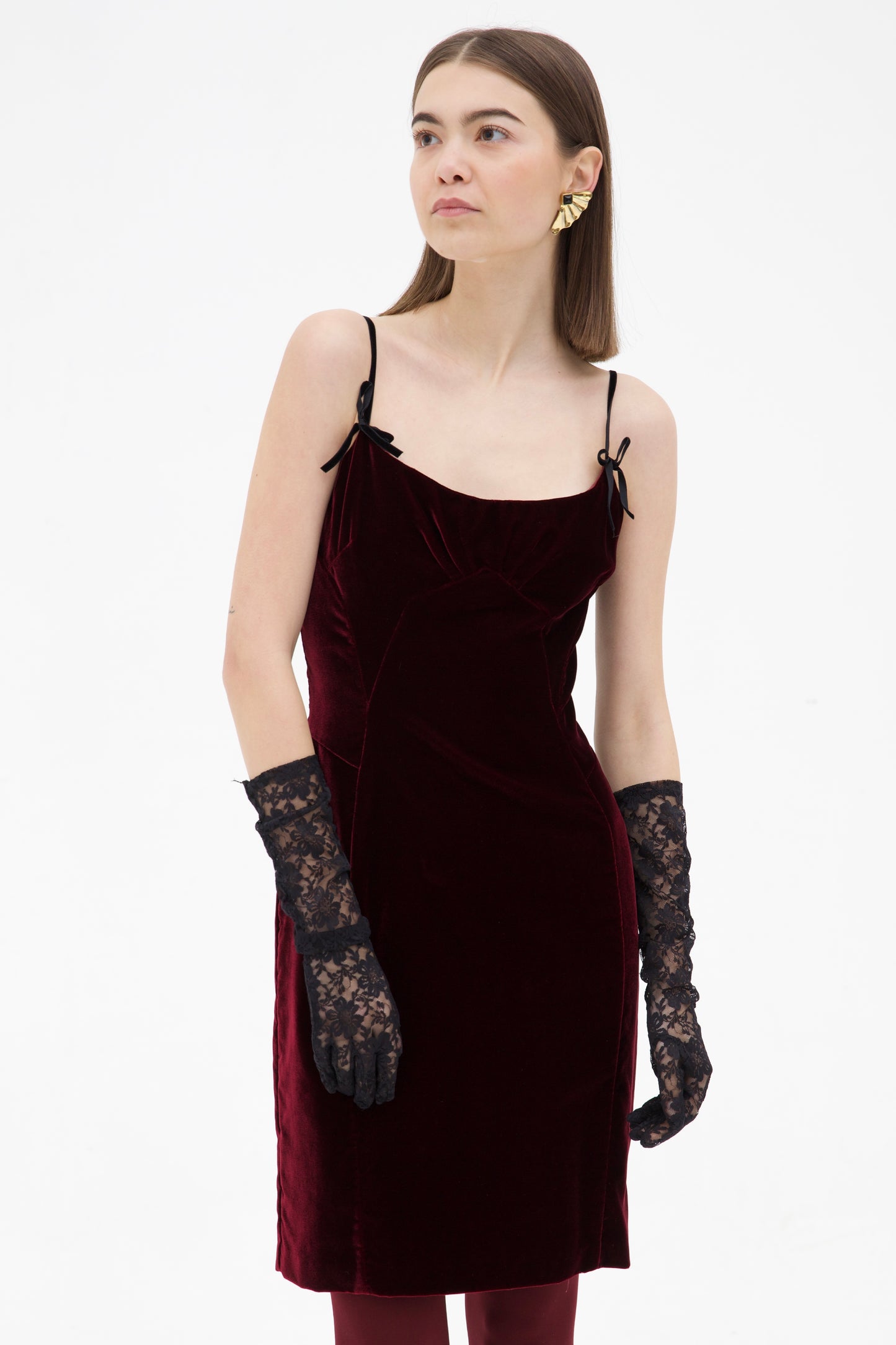 Completo Dolce & Gabbana in velluto borgogna