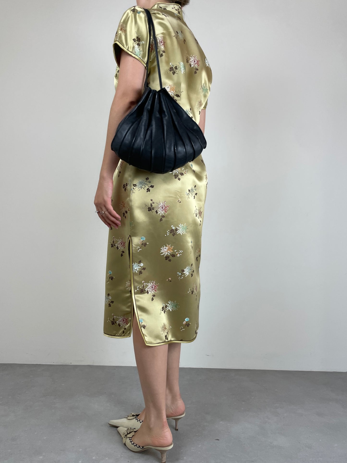Borsa in vera pelle plissettata