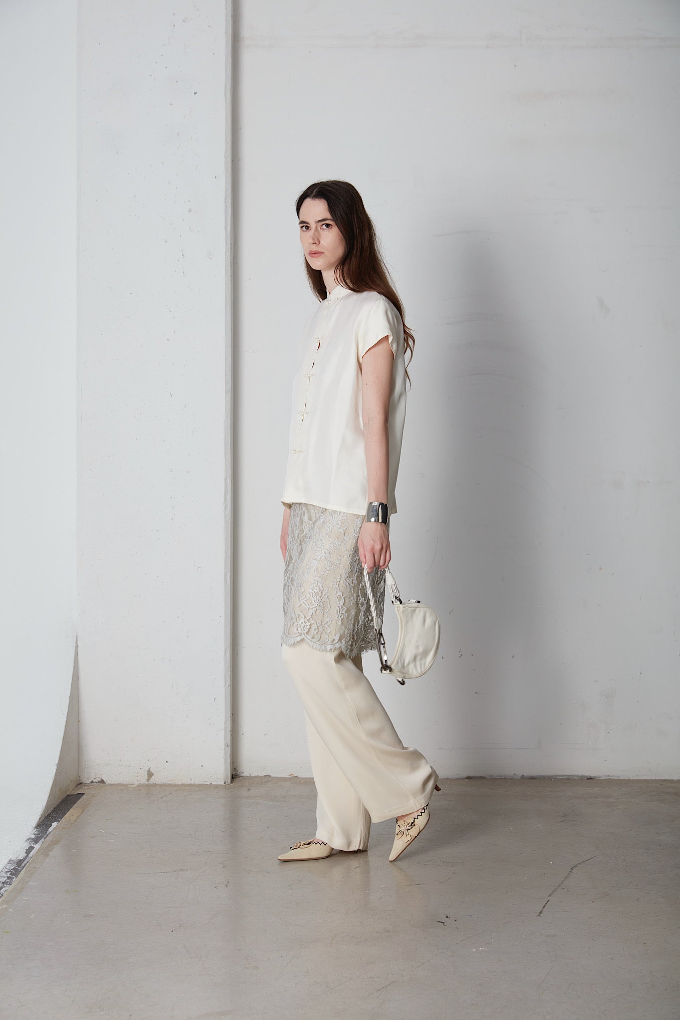 Blusa Ralph Lauren stile asiatico in pura seta