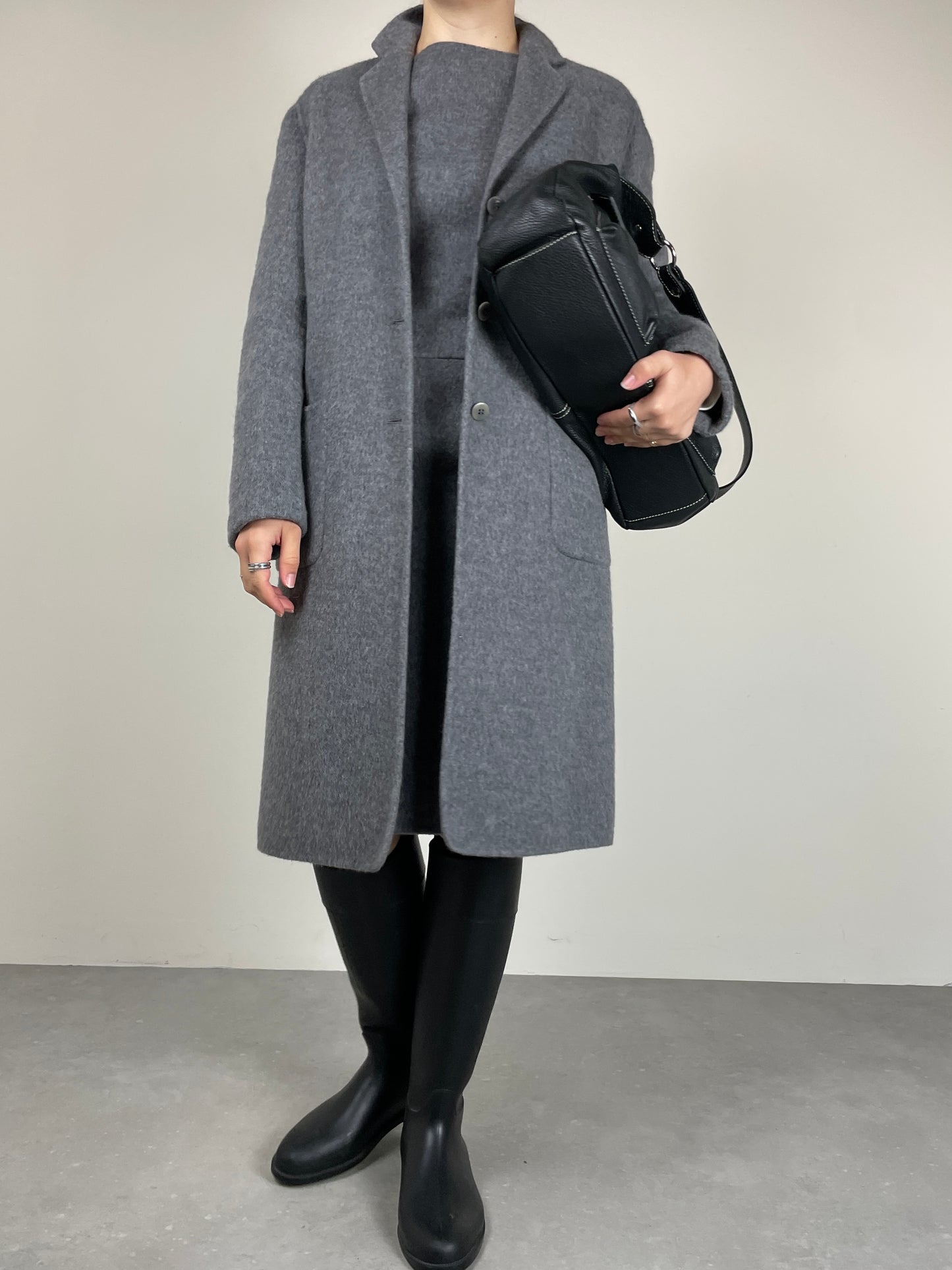 MAX MARA cappotto in drap di lana e angora doppiato