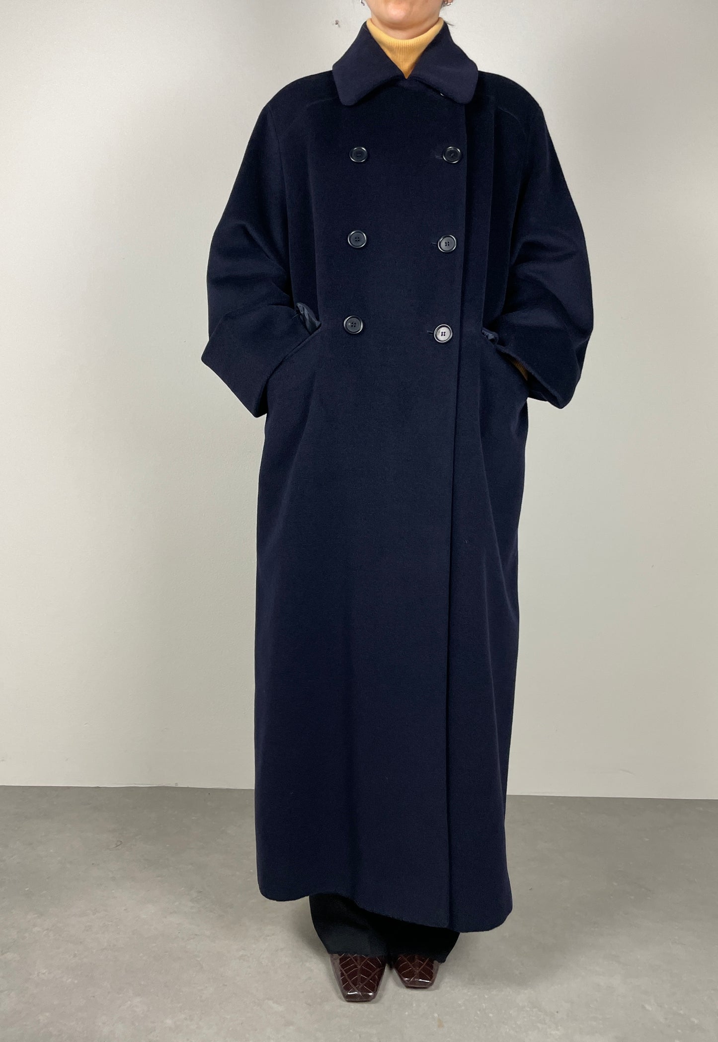 Blue Wool and cashmere new old stock coat