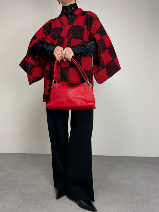 Haori giapponese in maglia di lana