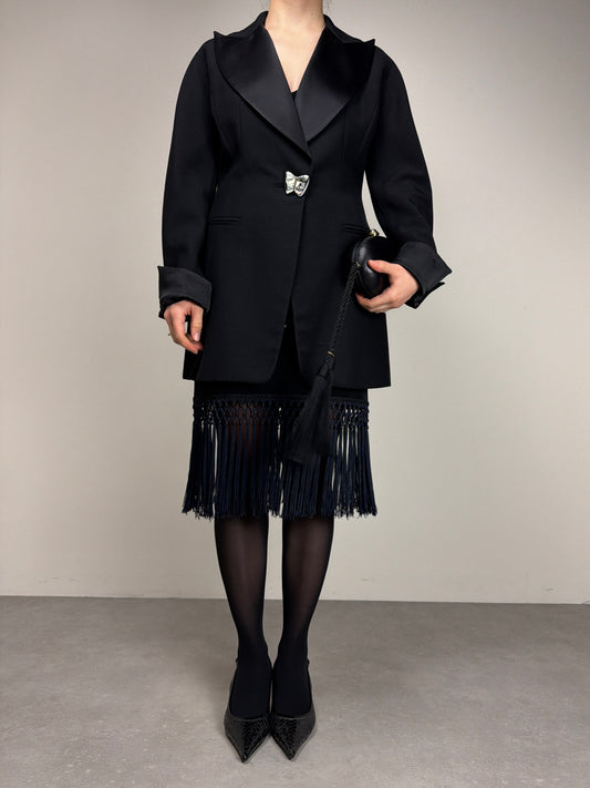 Blazer stile smoking vintage made in Italy in lana