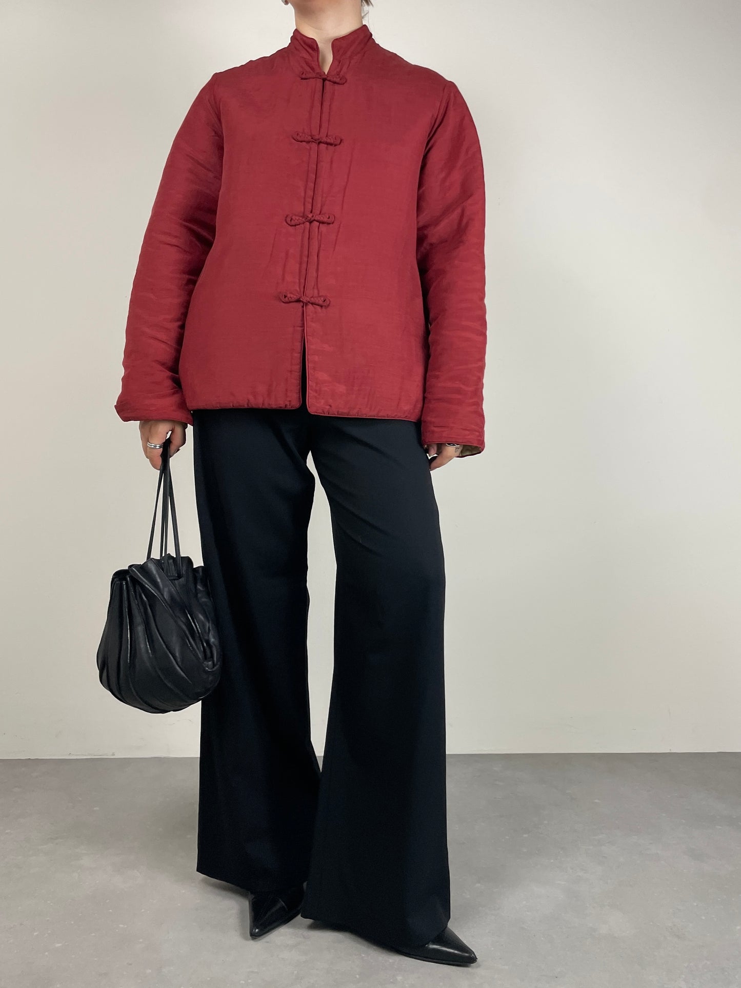 Piumino vintage in seta e cotone double face