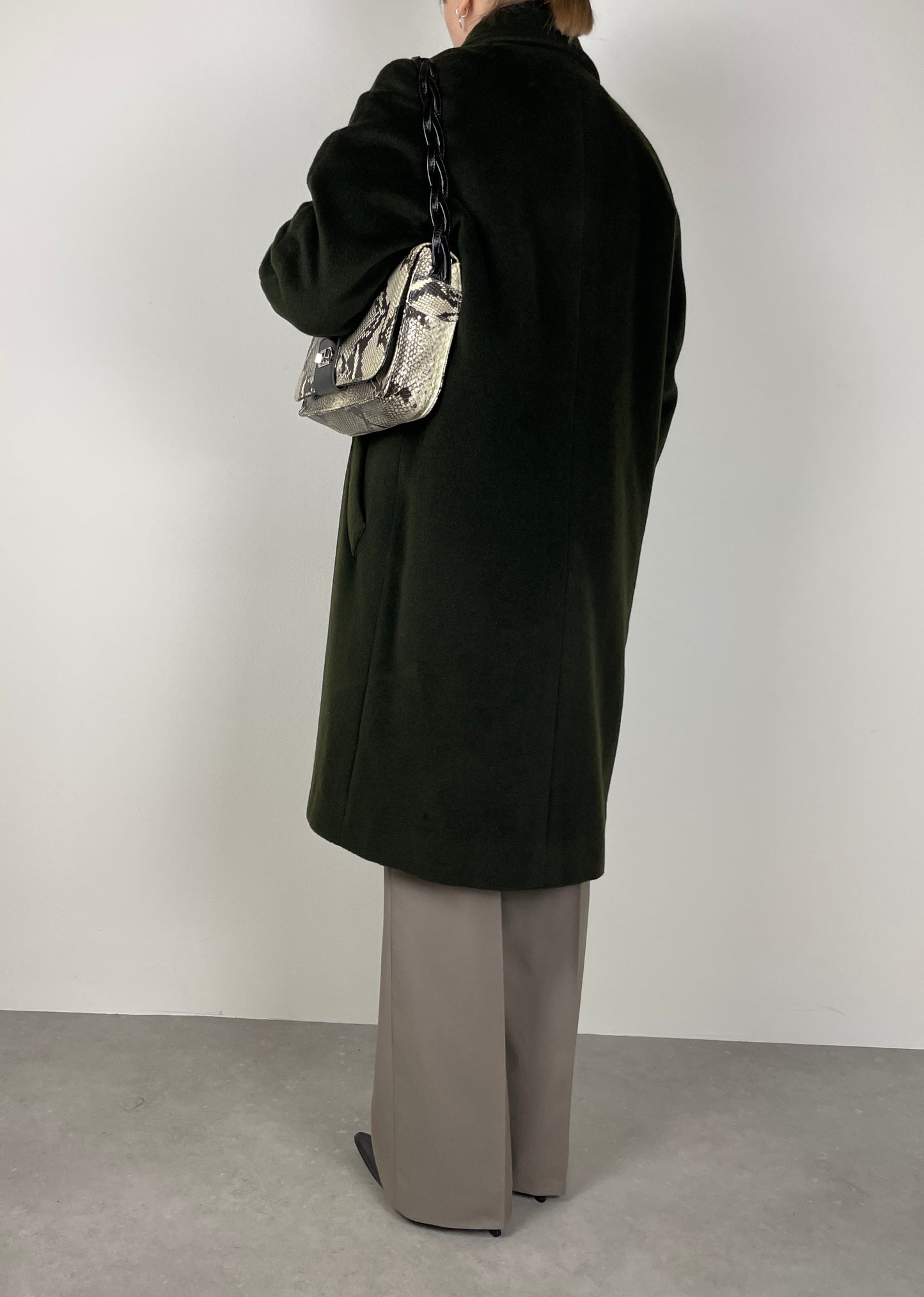 Green Piacenza wool coat