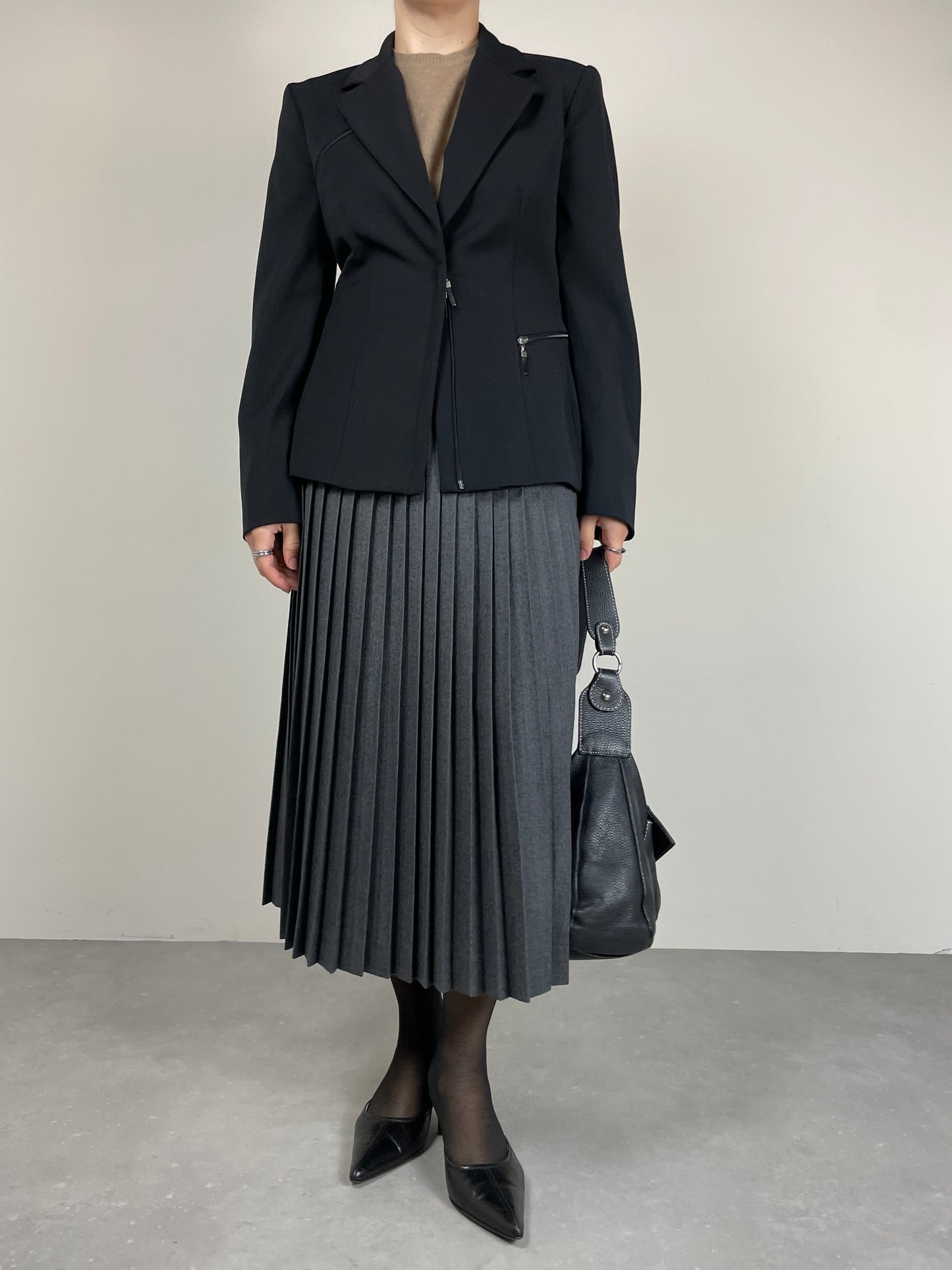 Blazer Montana in misto lana con zip