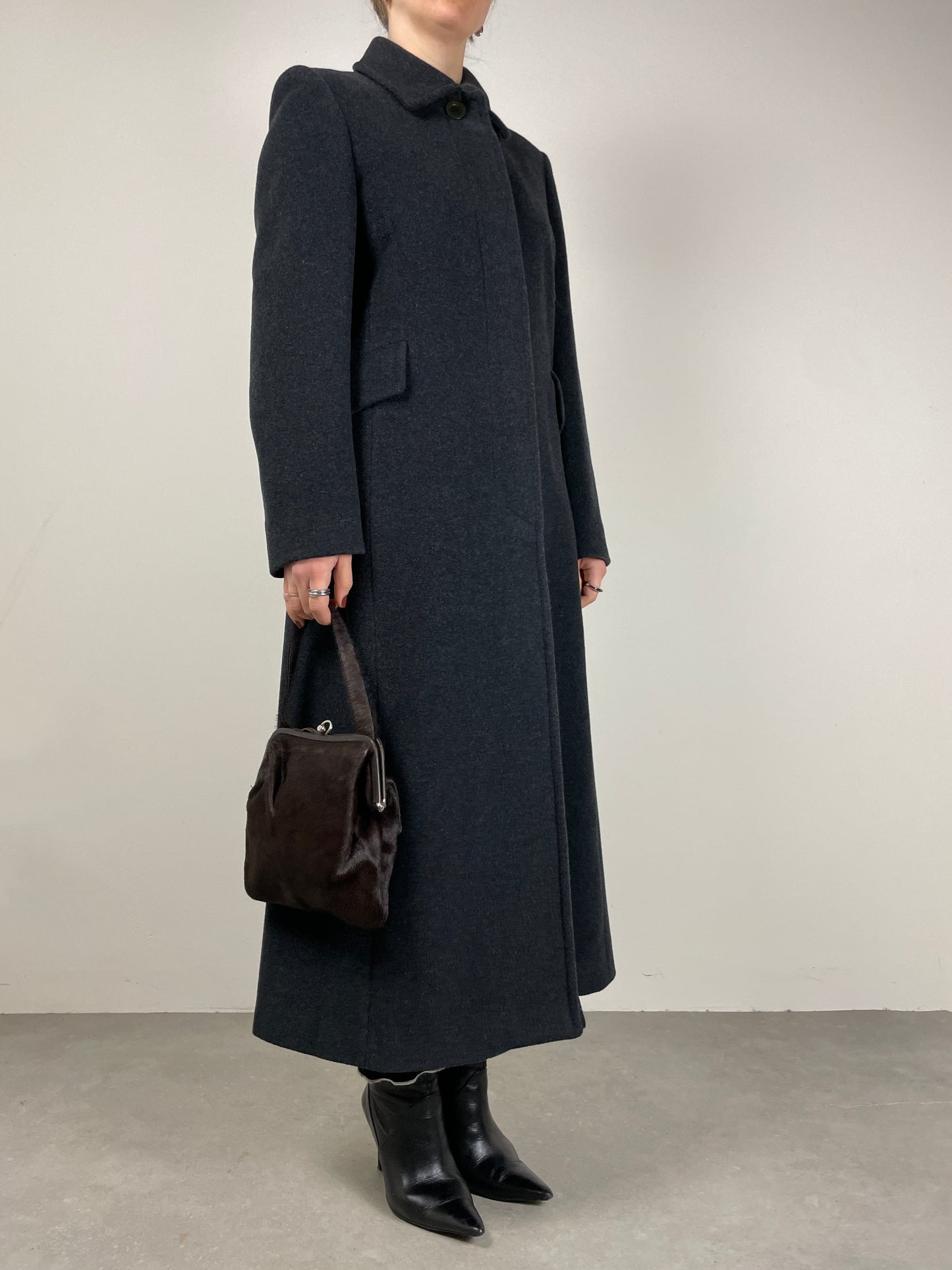Cappotto in pura lana color grigio