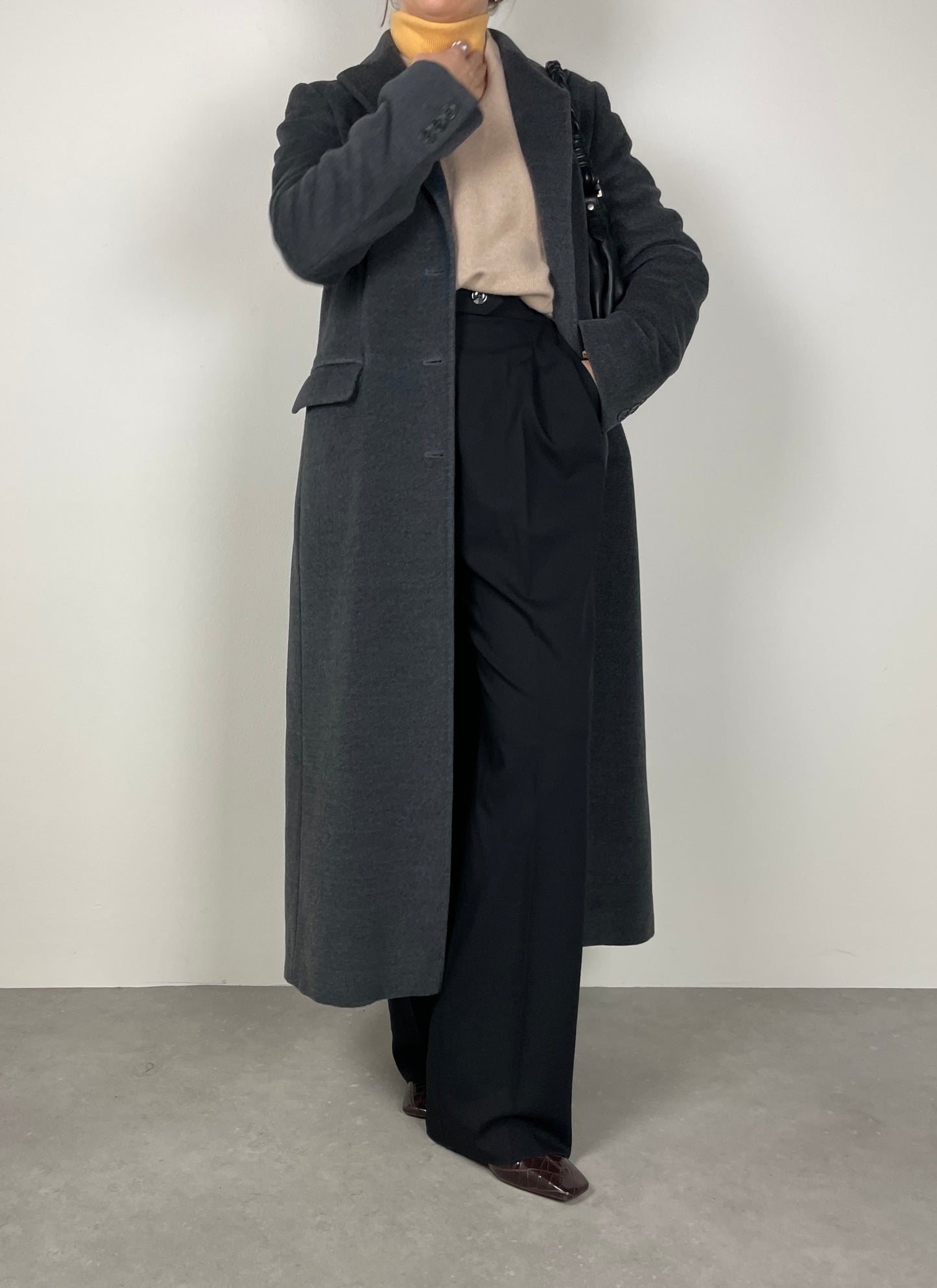 Grey wool coat