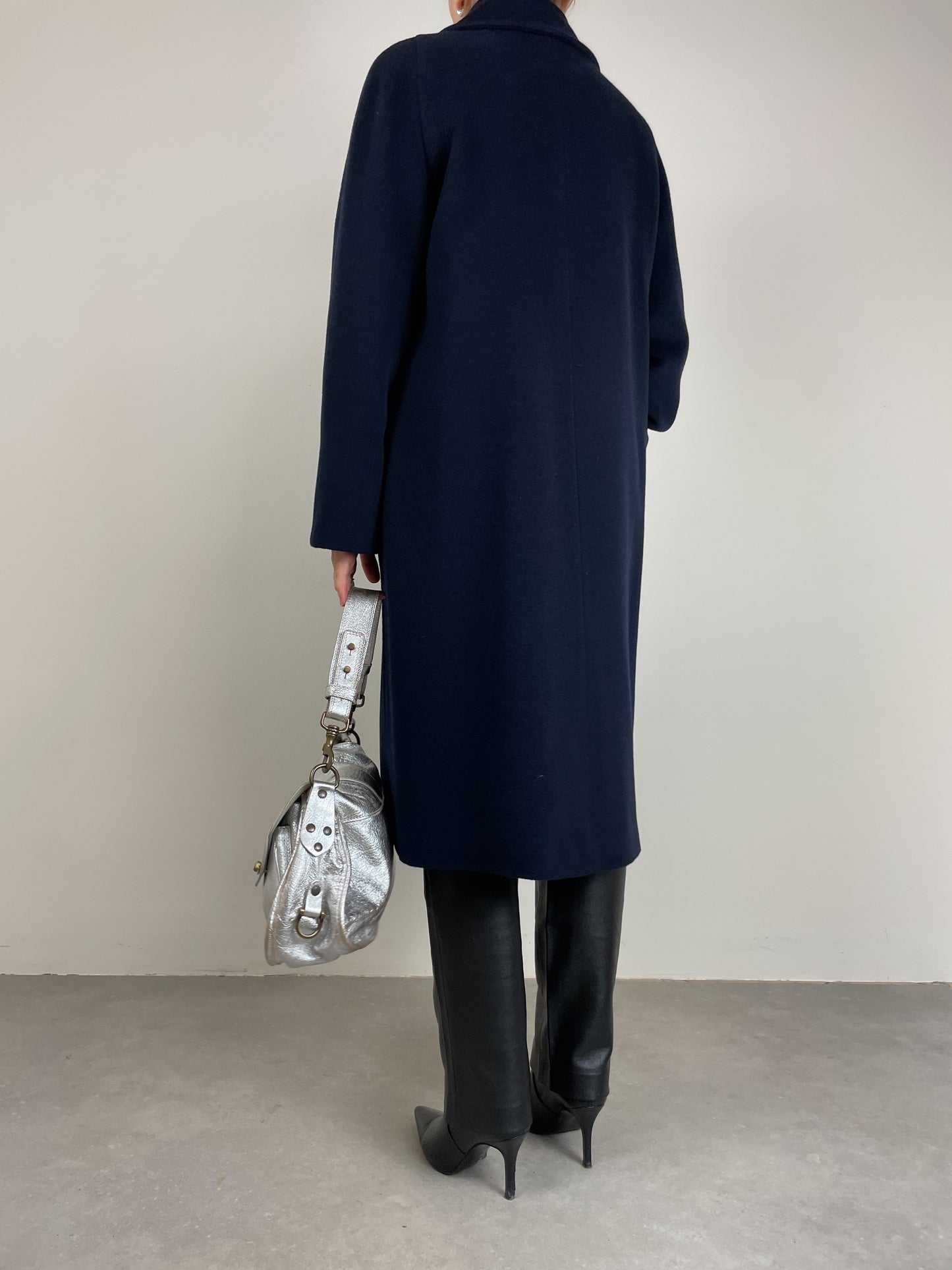 Cappotto Cinzia Rocca in pura lana vergine blu